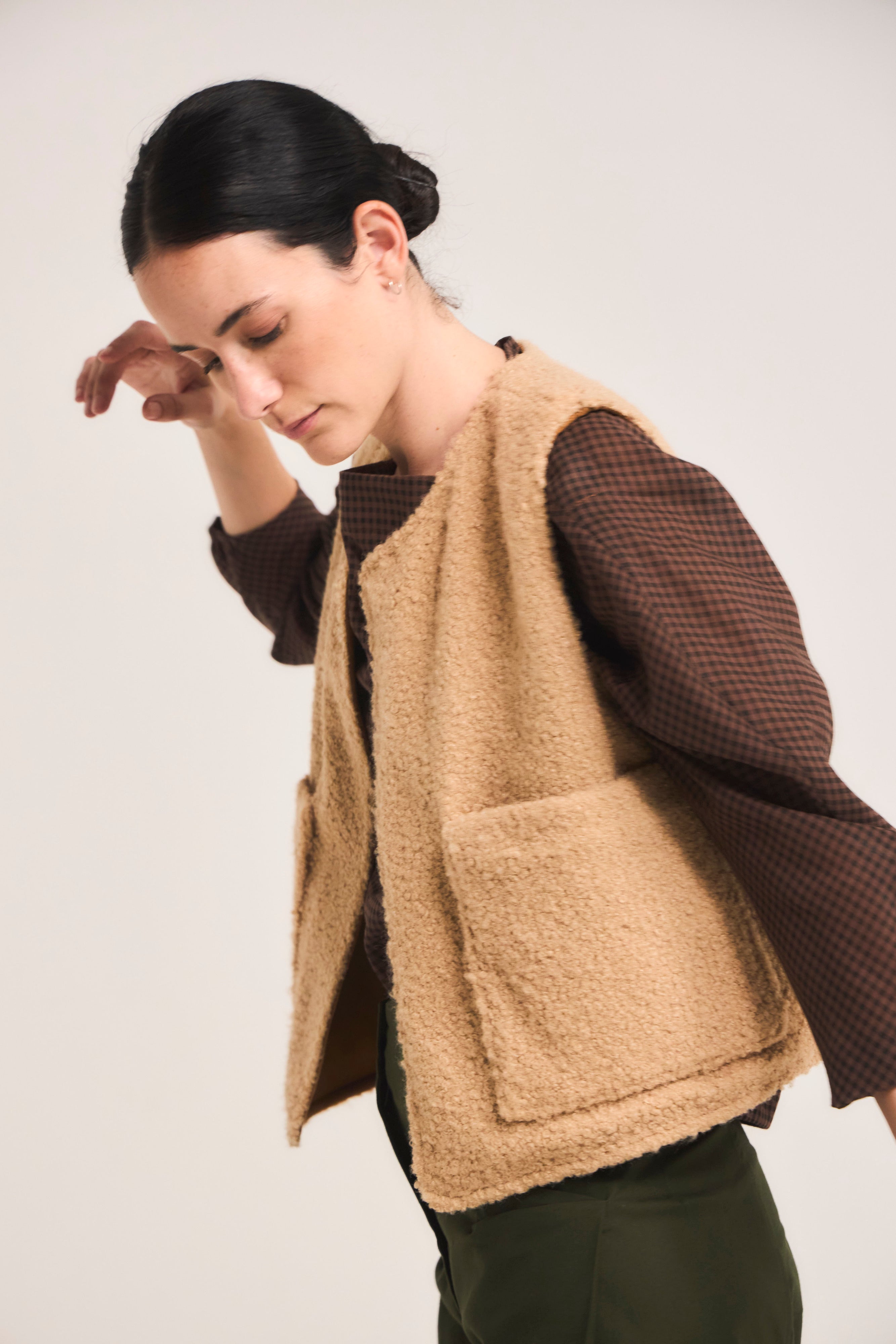 Gilet Reversible Infini Corderito Beige/ Camel
