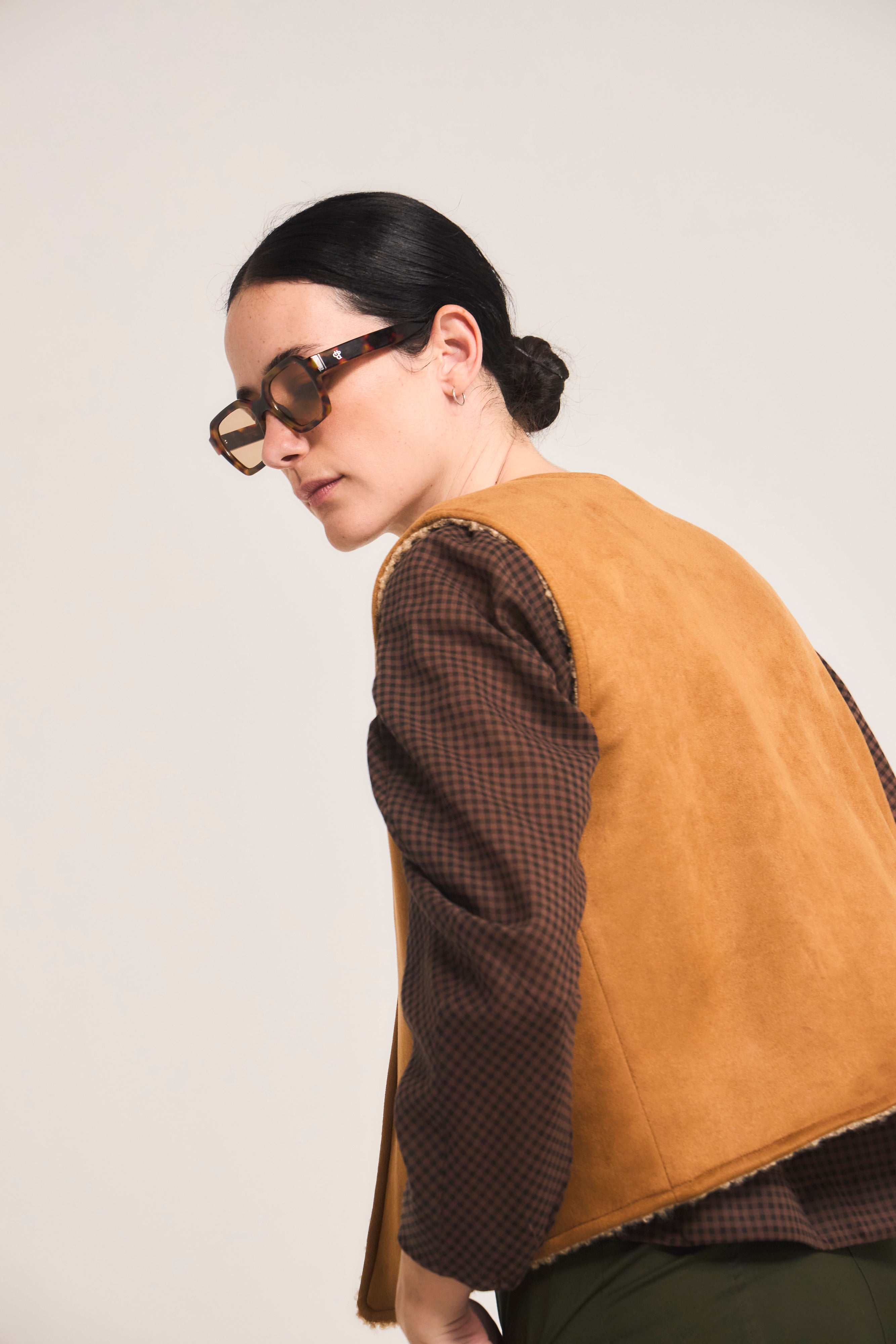 Gilet Reversible Infini Corderito Beige/ Camel