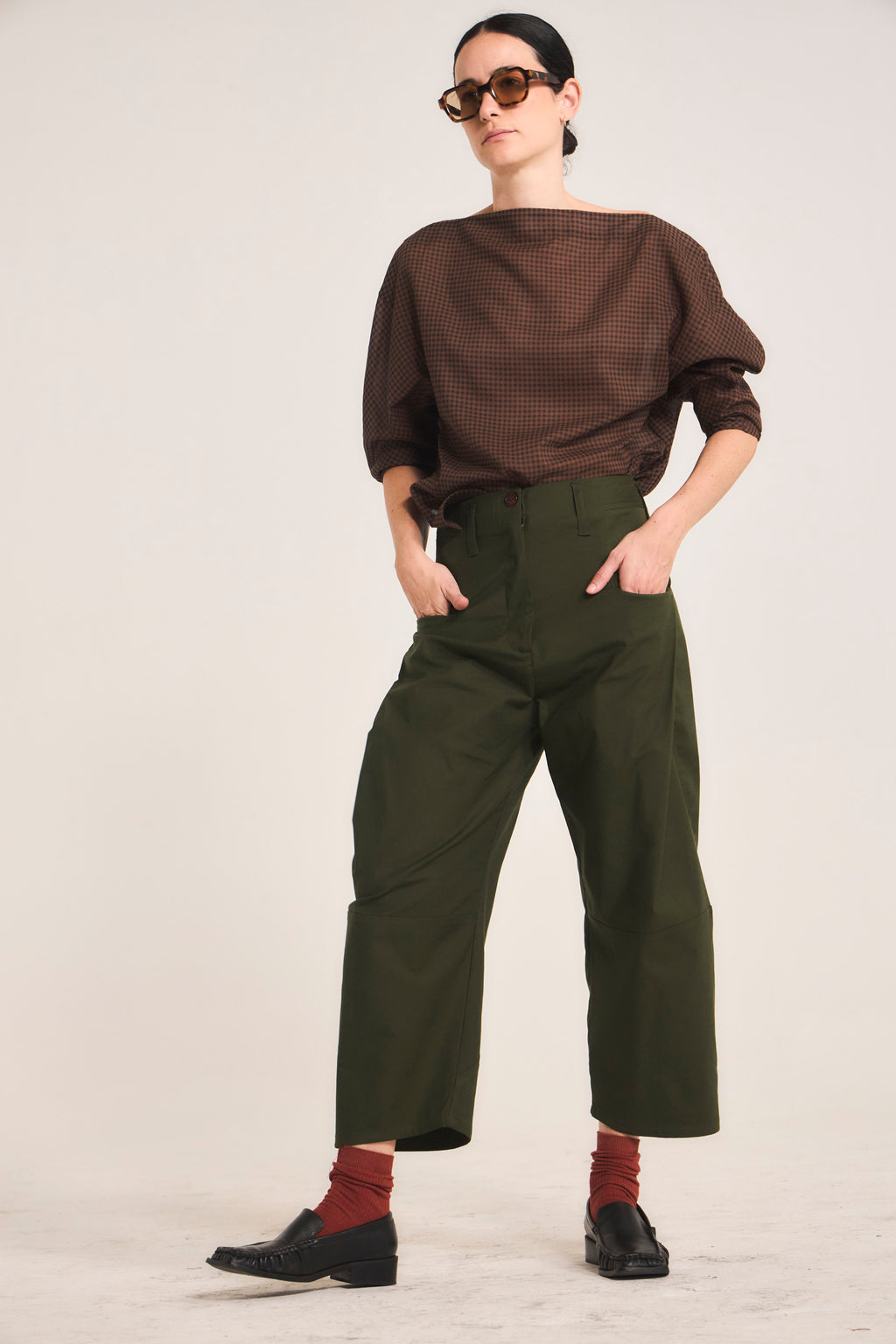 Blusa Trame Cuadrille Café