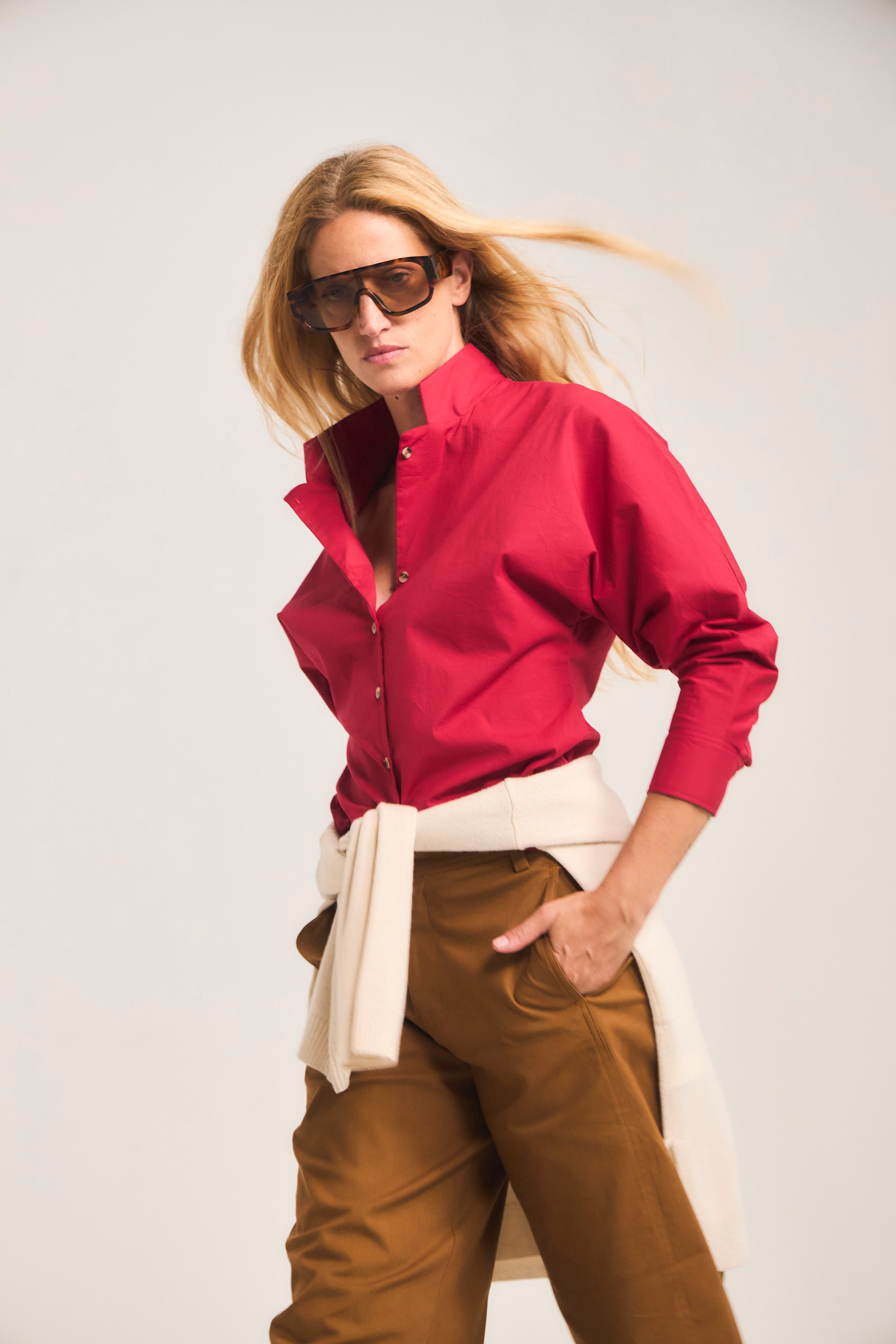 Blusa Gene Algodón Roja