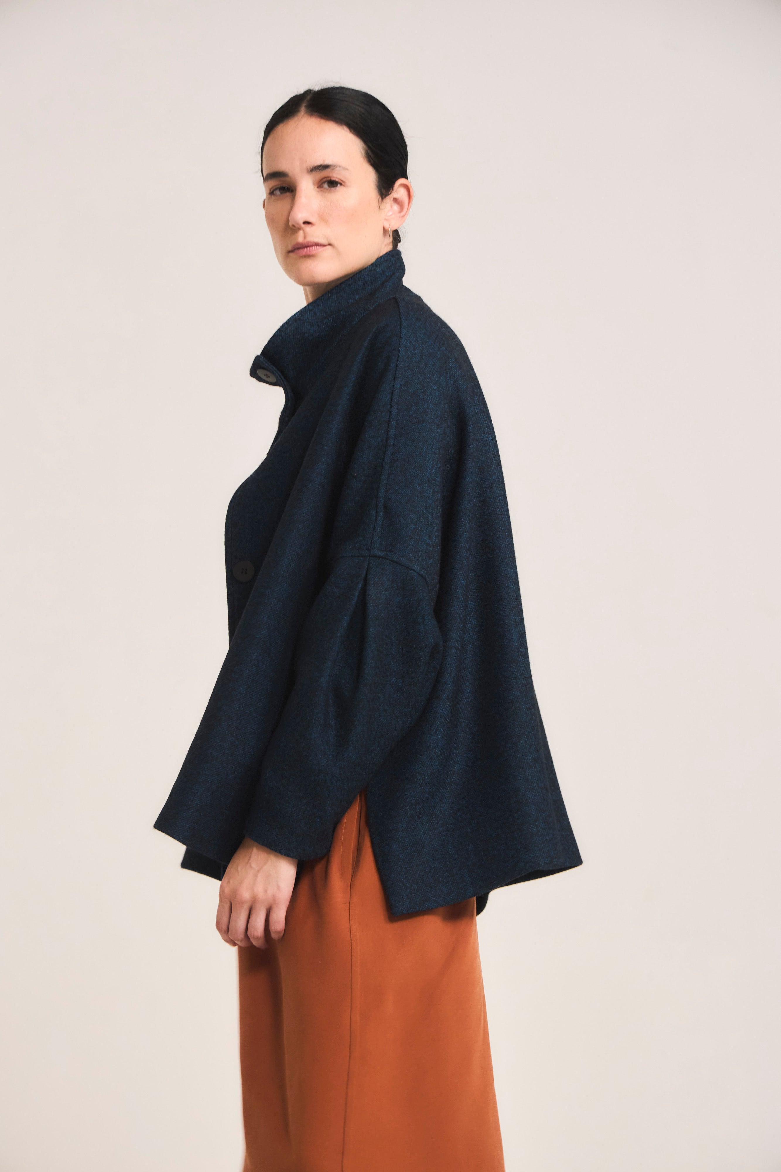 Chaquetón Douceur Lana Azulino