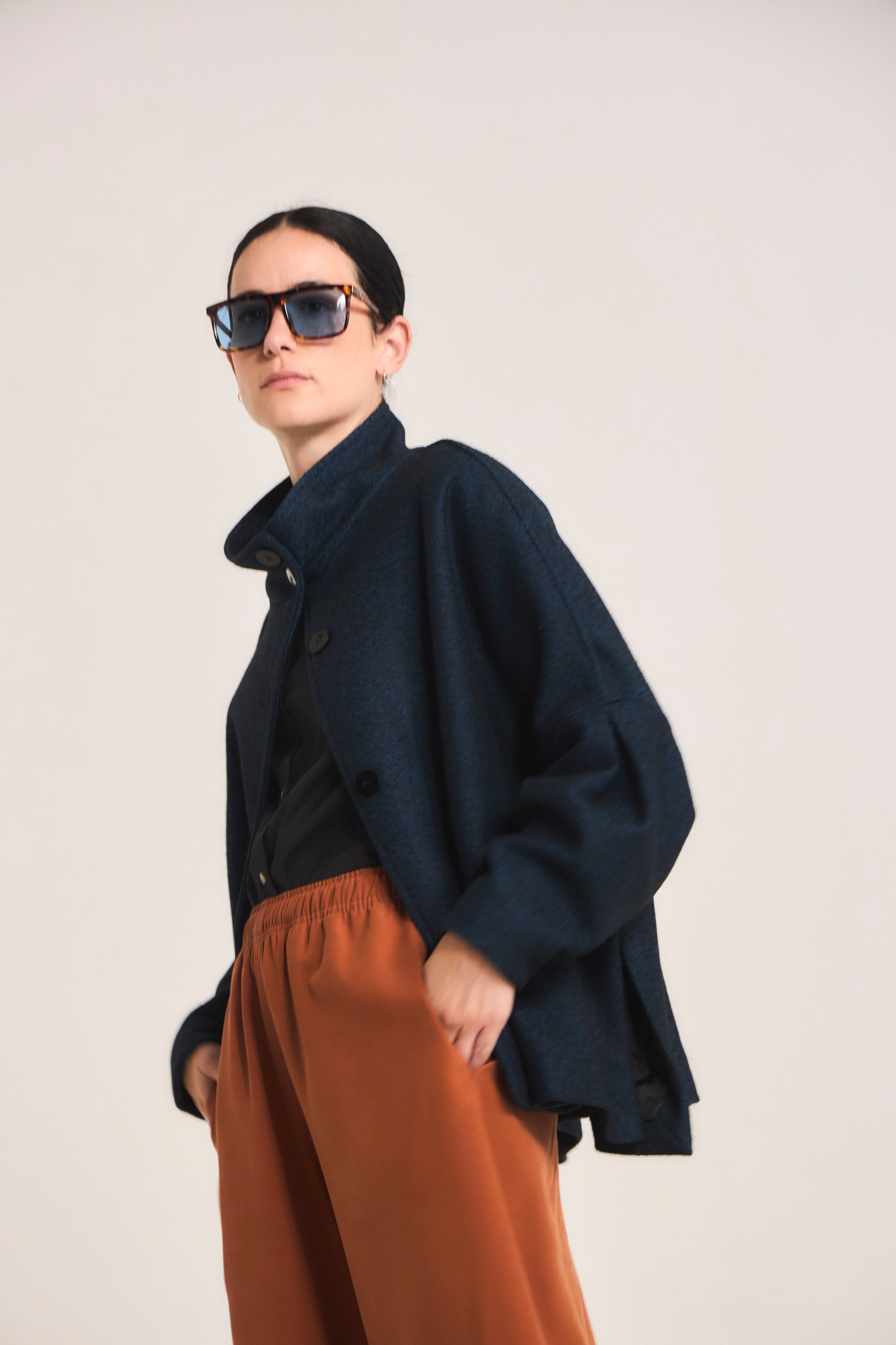 Chaquetón Douceur Lana Azulino