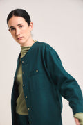 Doute 100% Cotton Petroleum Green Overshirt