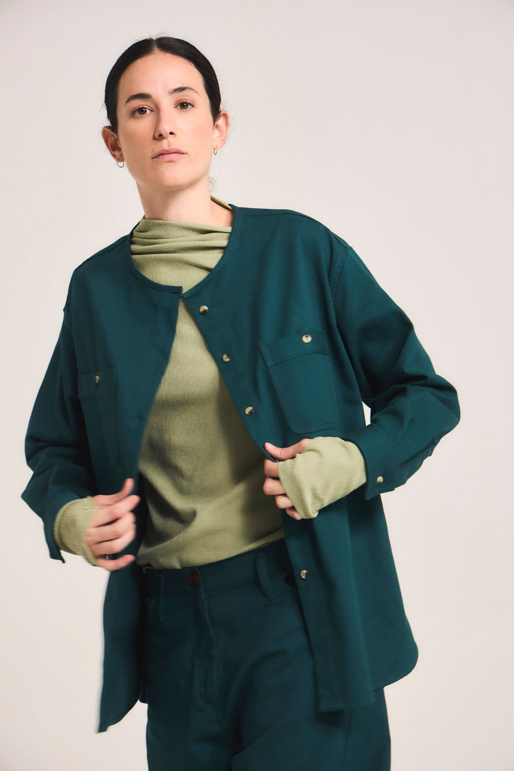 Top Meleze Verde Agua