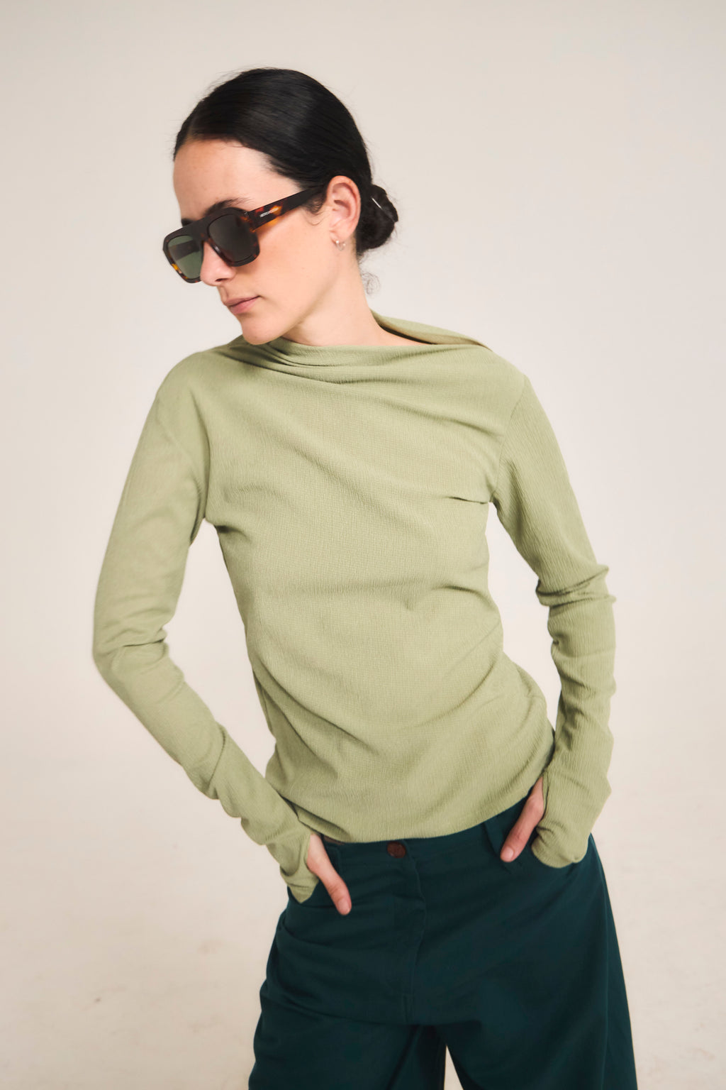 Top Meleze Verde Agua