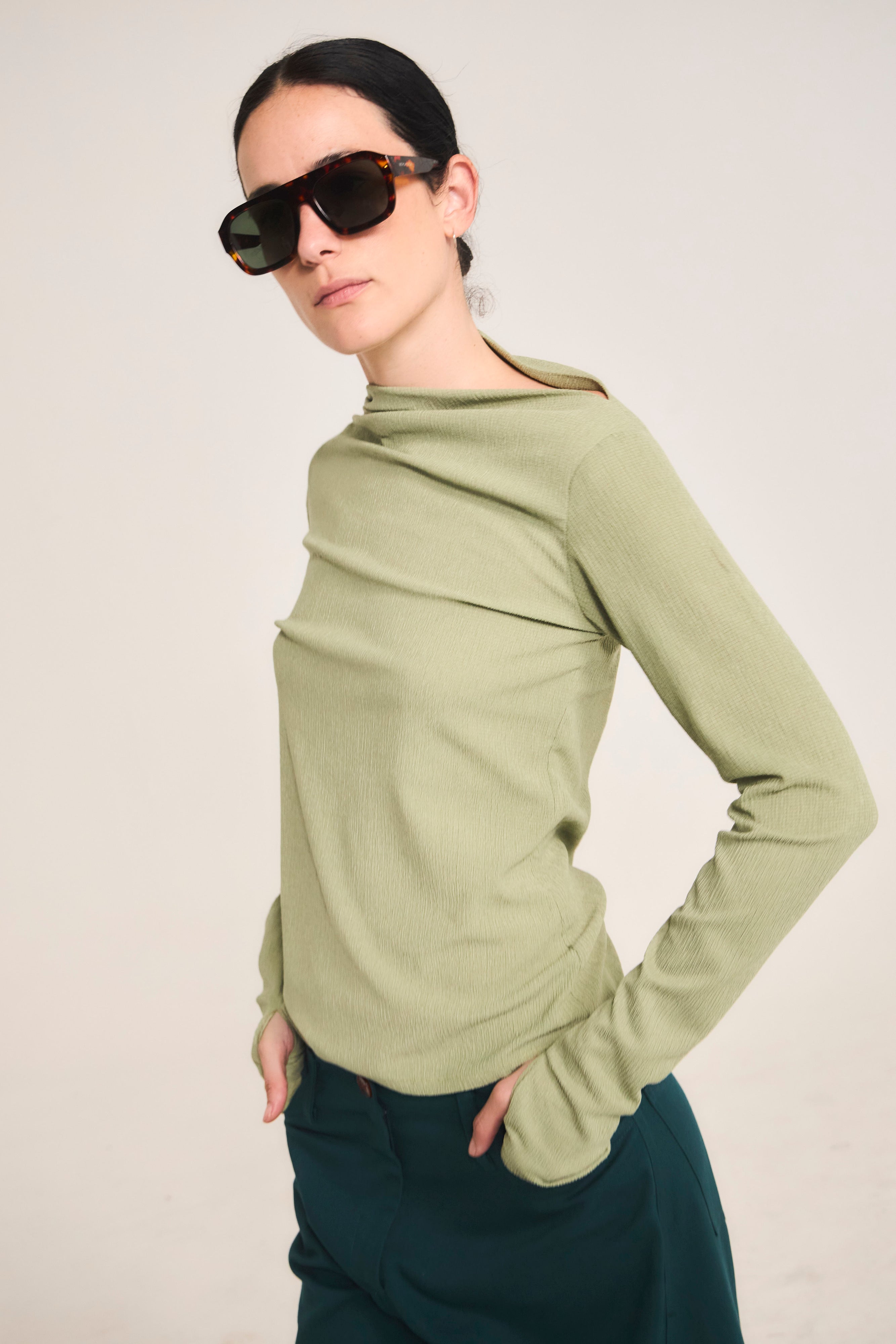 Top Meleze Verde Agua