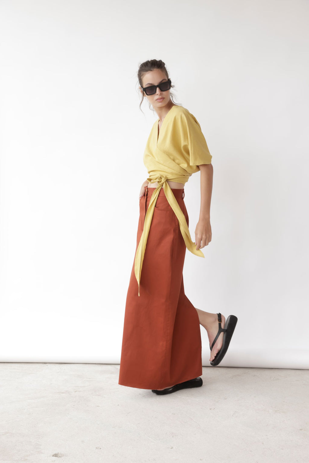 Falda Esme Algodón Terracota