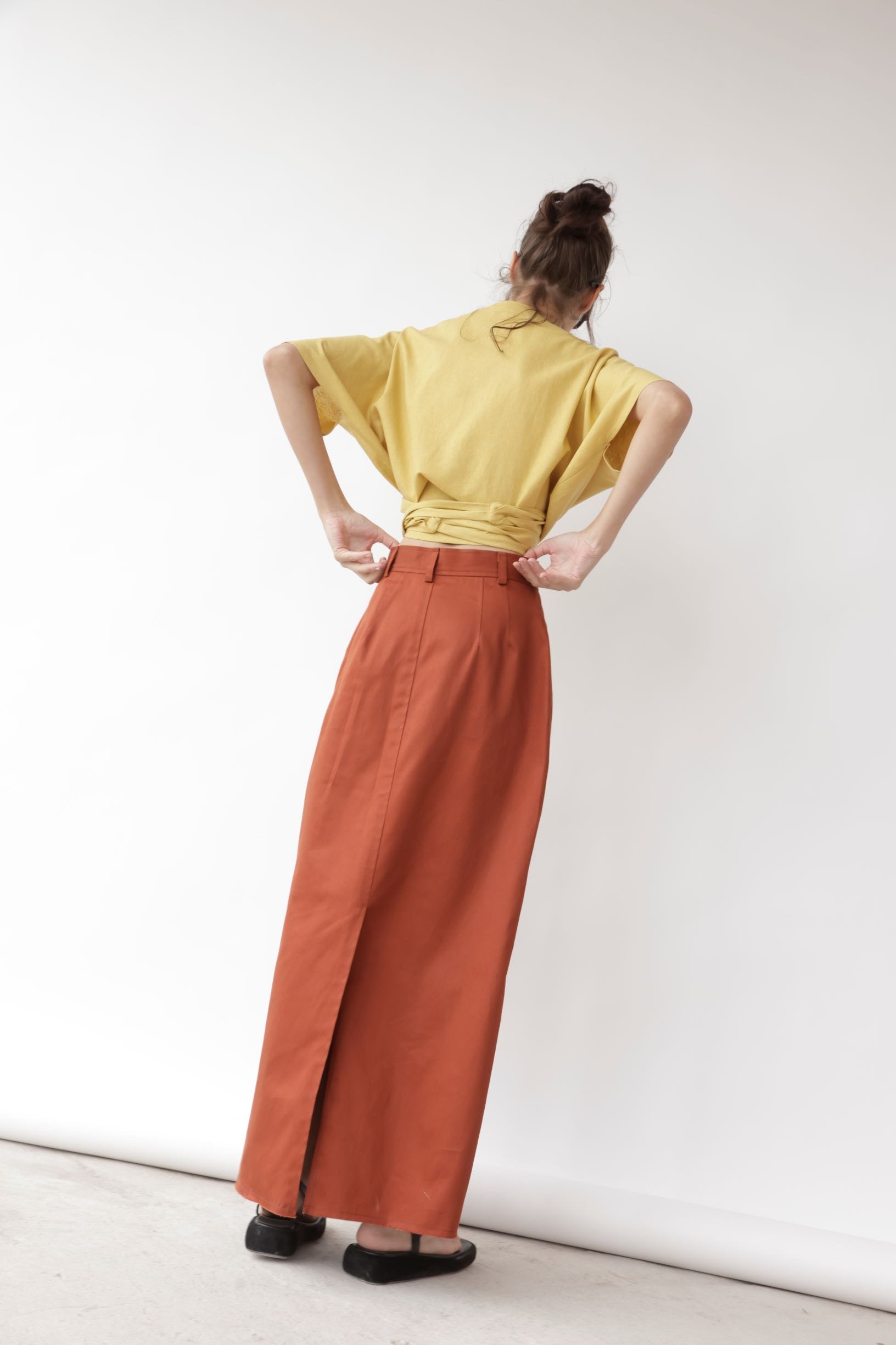 Falda Esme Algodón Terracota