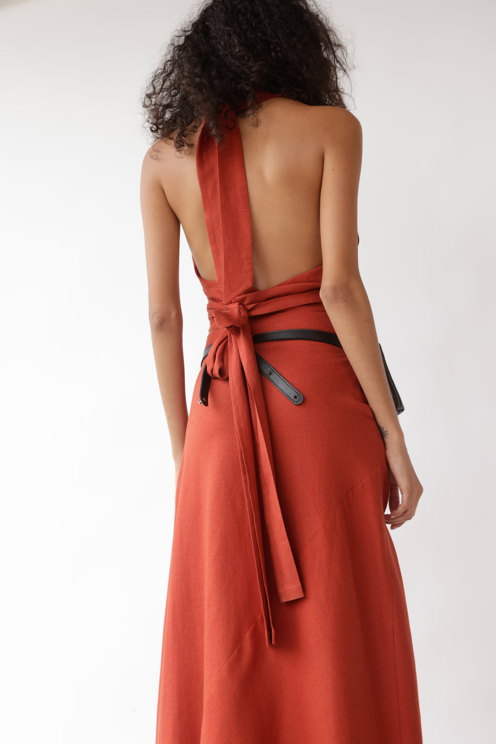 Falda Ziggy Lino Terracota