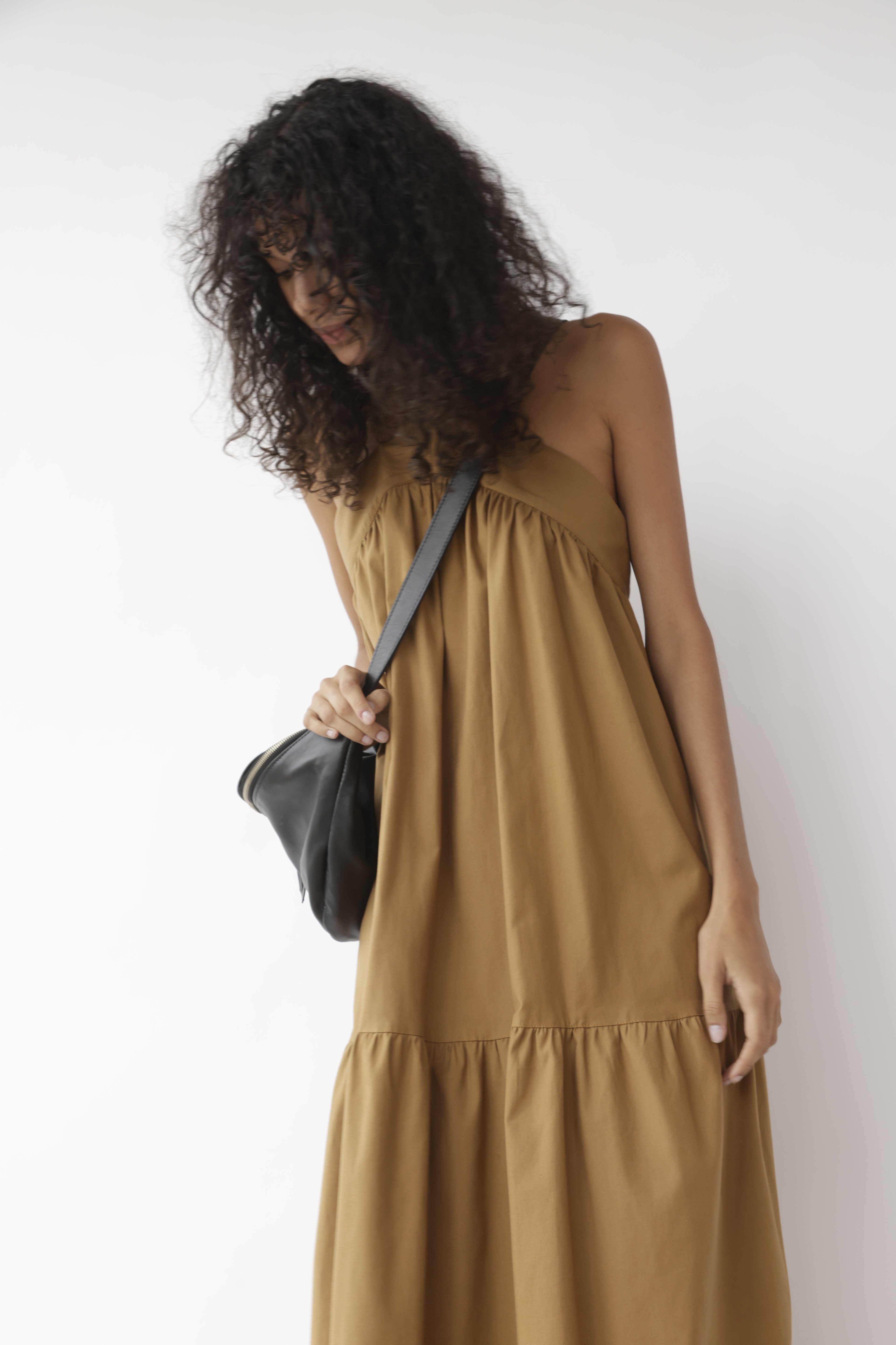Vestido Marbella Algodón Camel