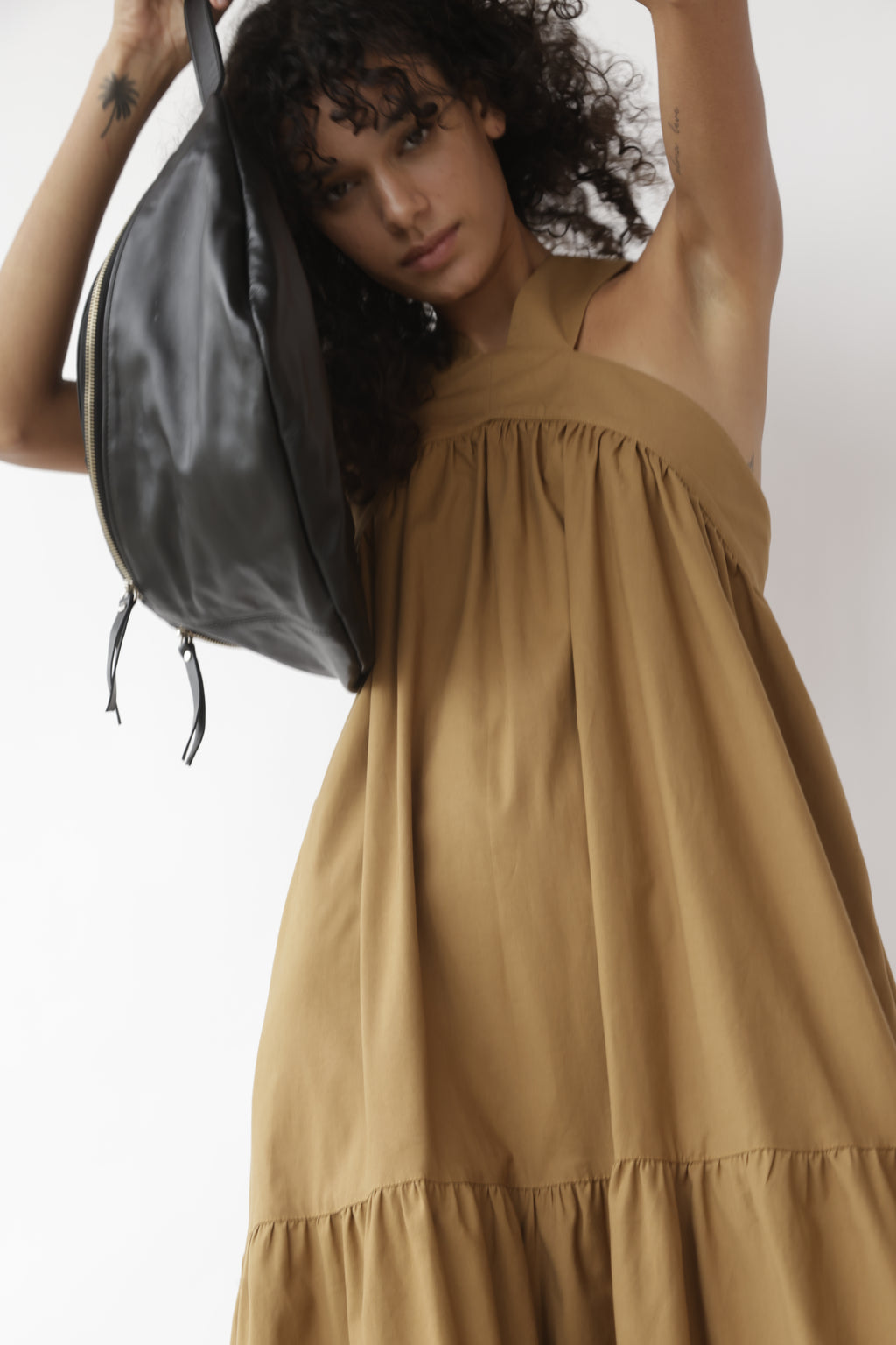 Vestido Marbella Algodón Camel