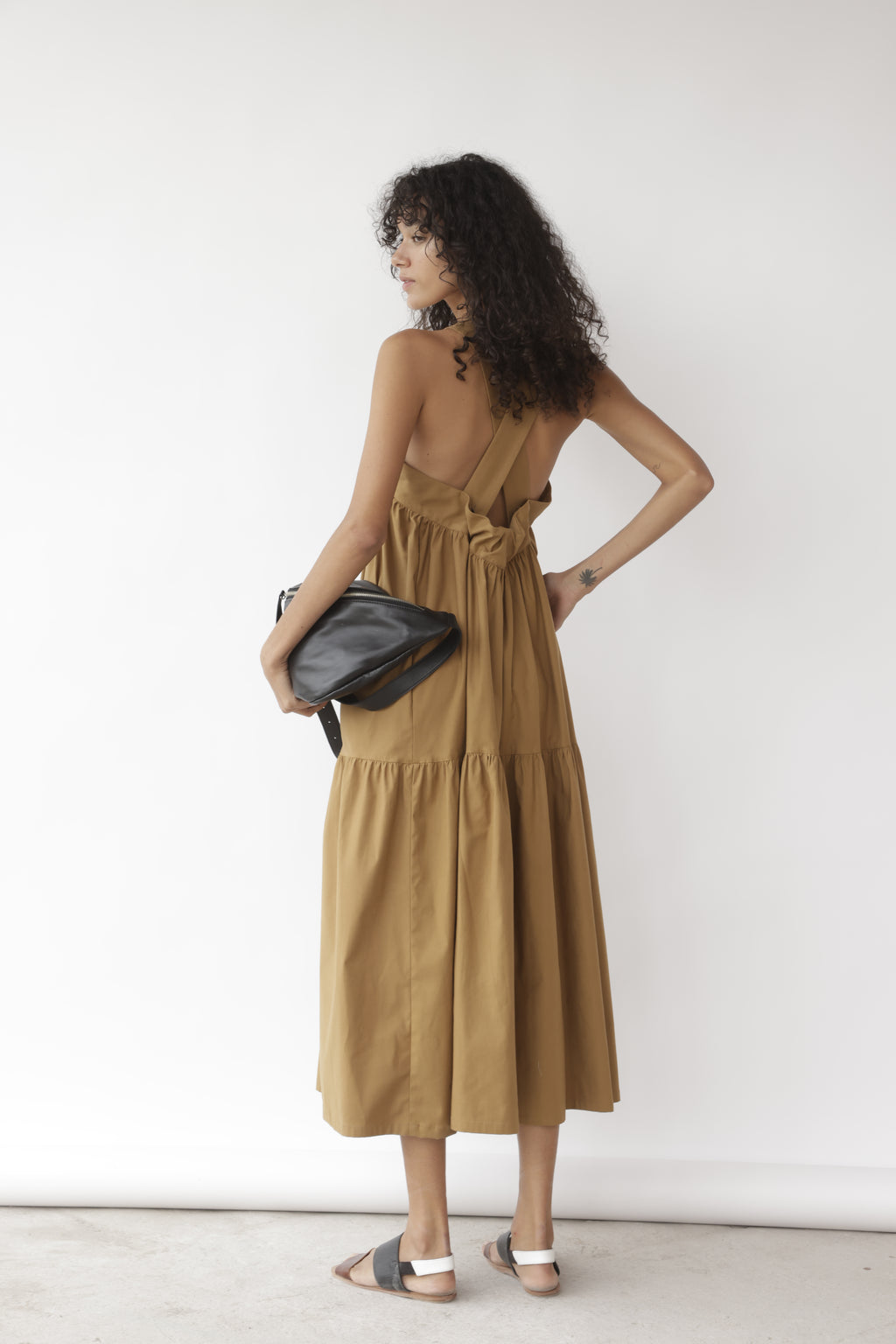Vestido Marbella Algodón Camel