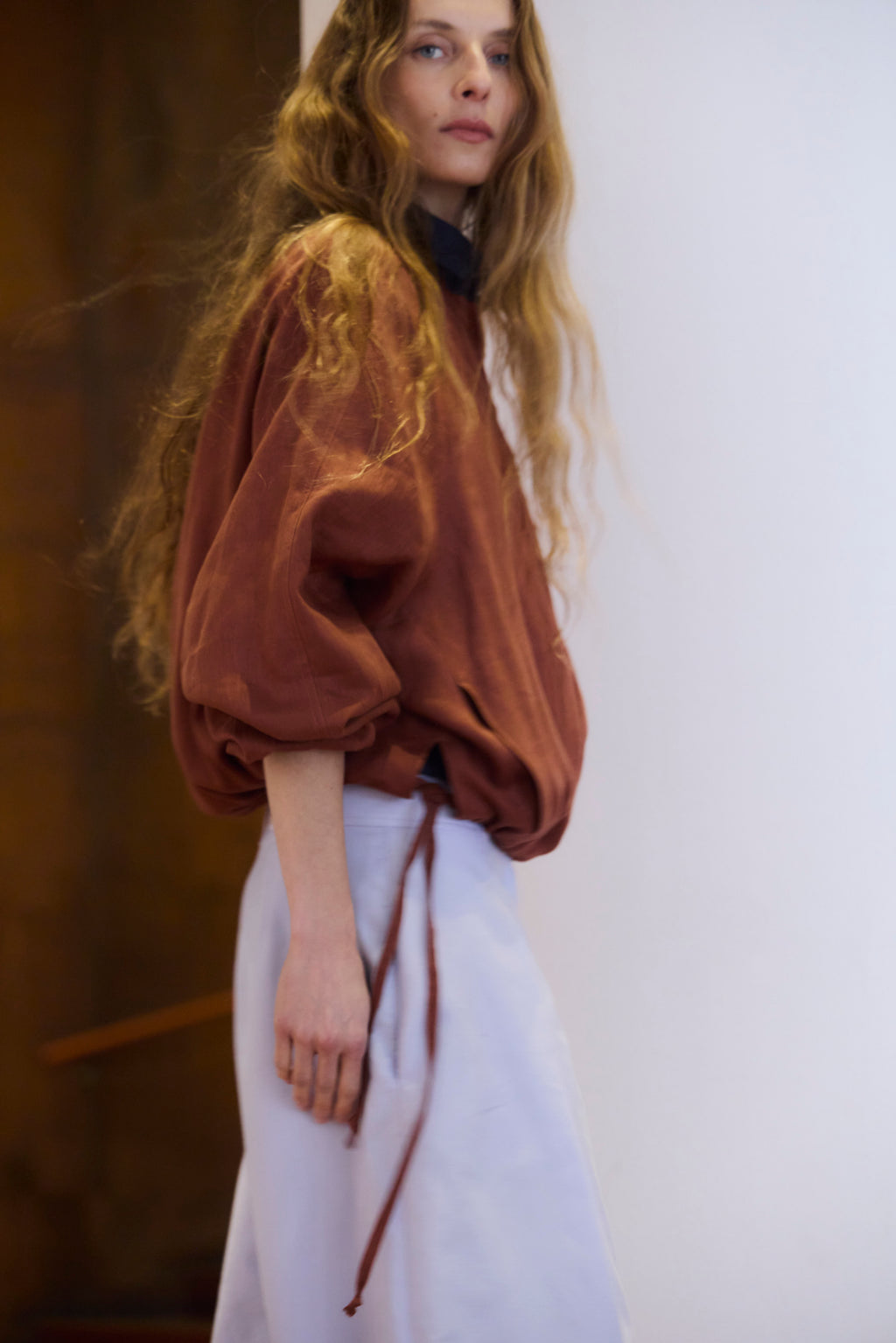 Chaqueta Bomber Embruas 100% Lino Terracota
