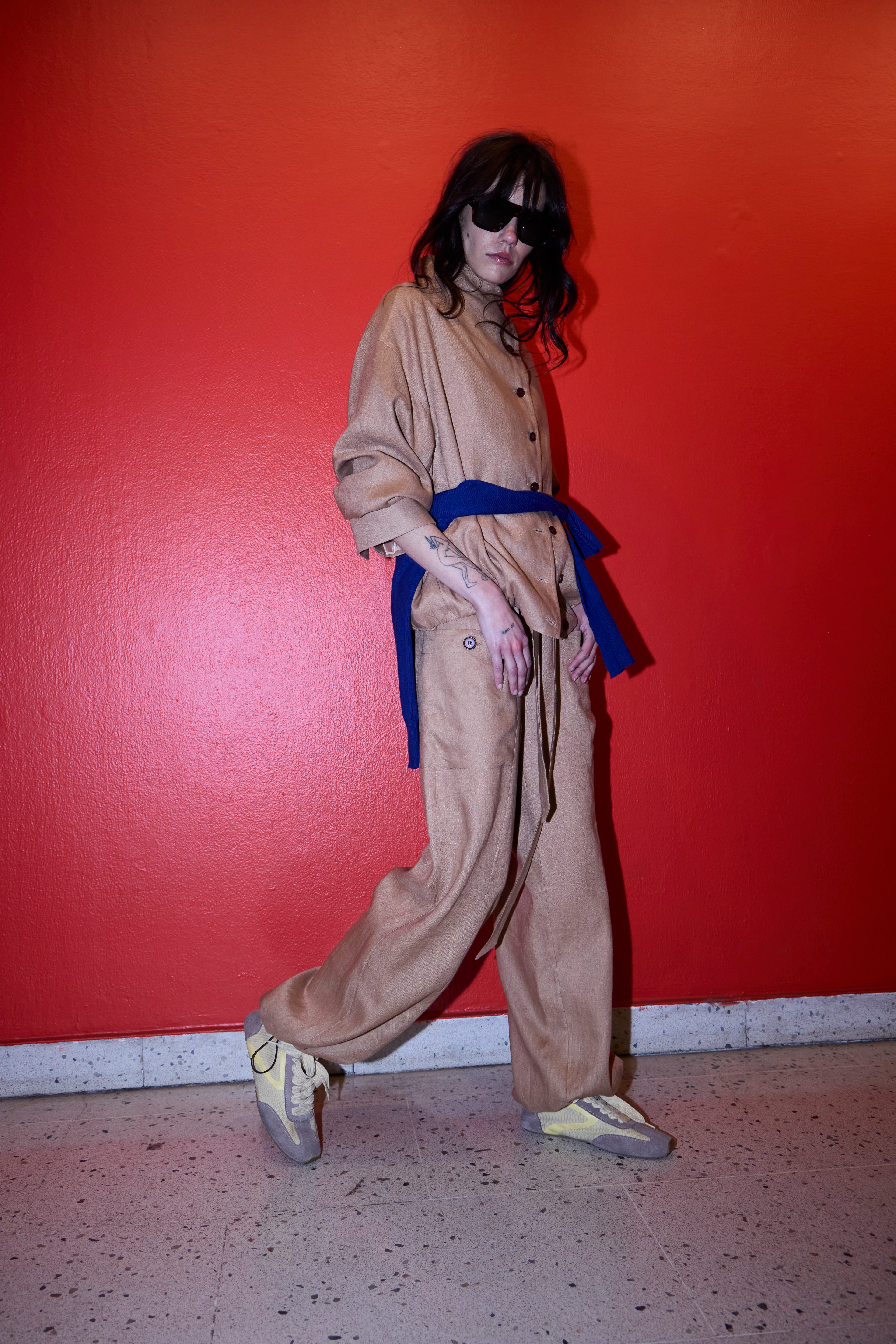 Pantalón Ferveur 100% Lino Camel