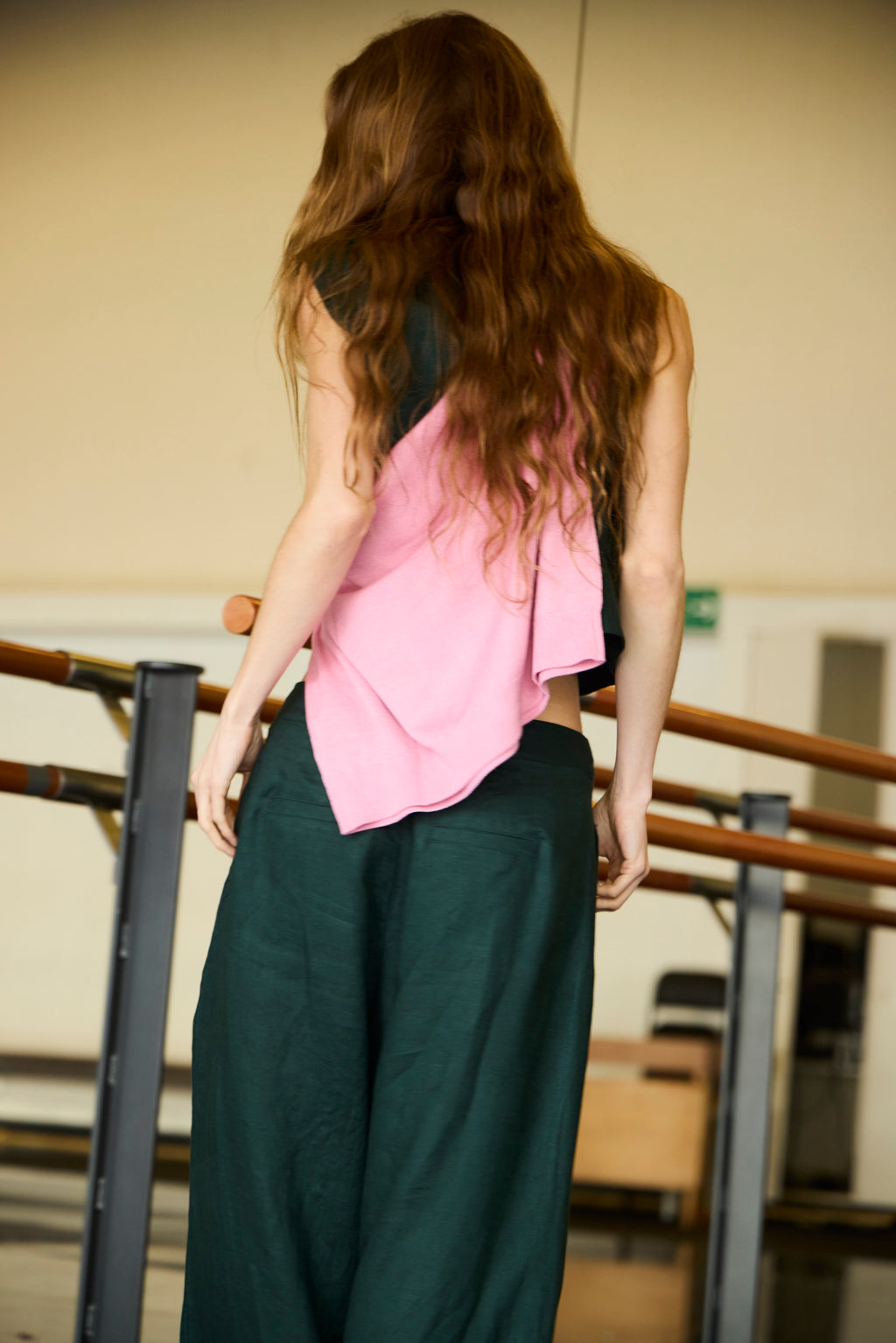 Pantalón Impair 100% Lino Verde Bosque