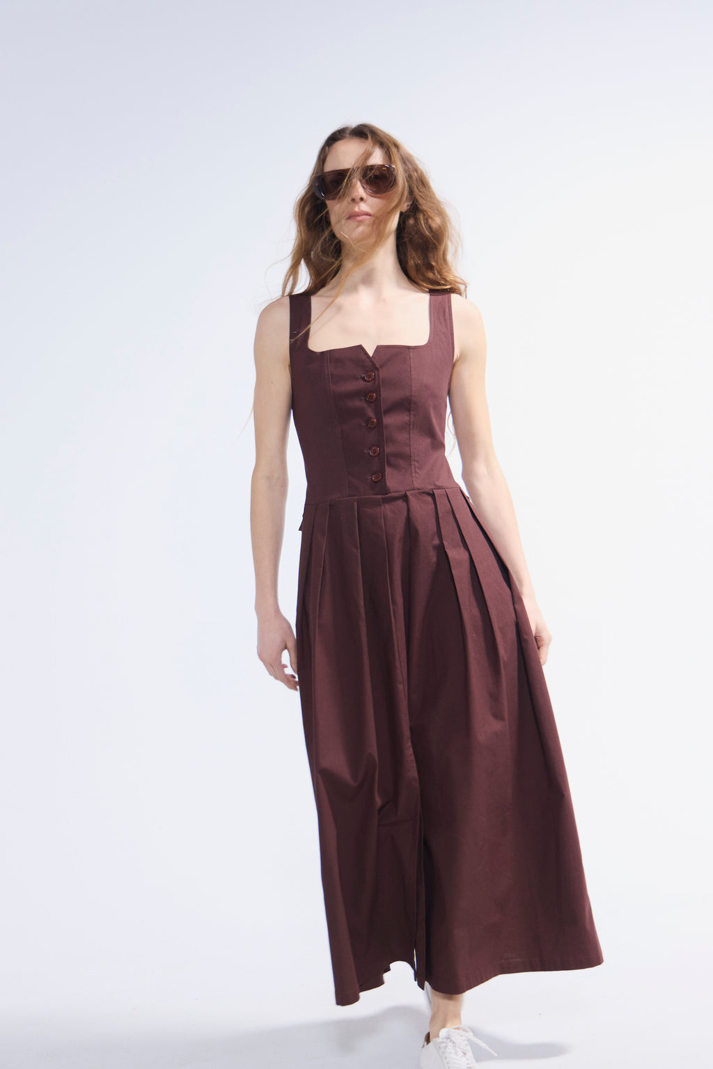 Vestido Orleans Algodón Café