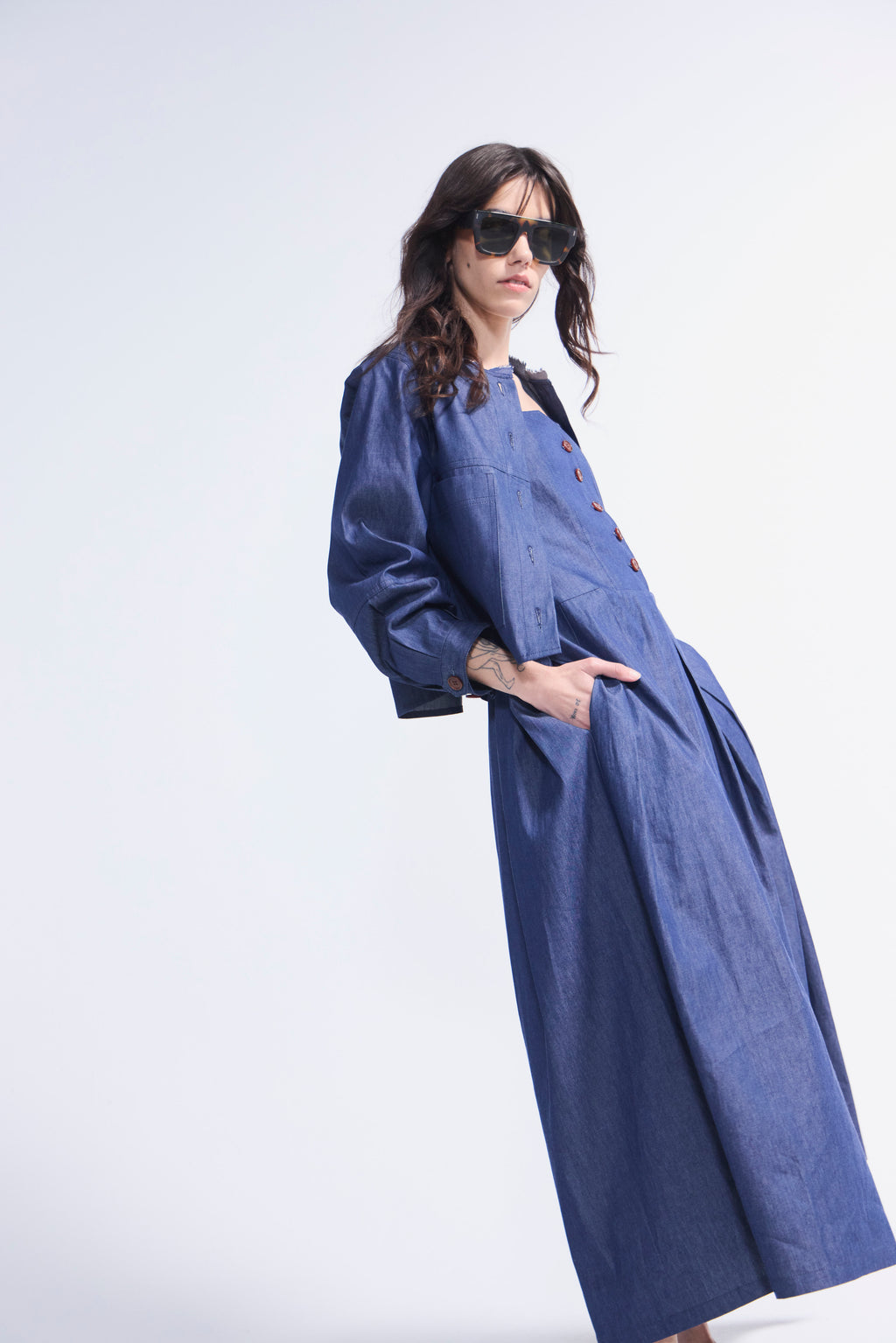 Chaqueta Effiloche Denim Azul