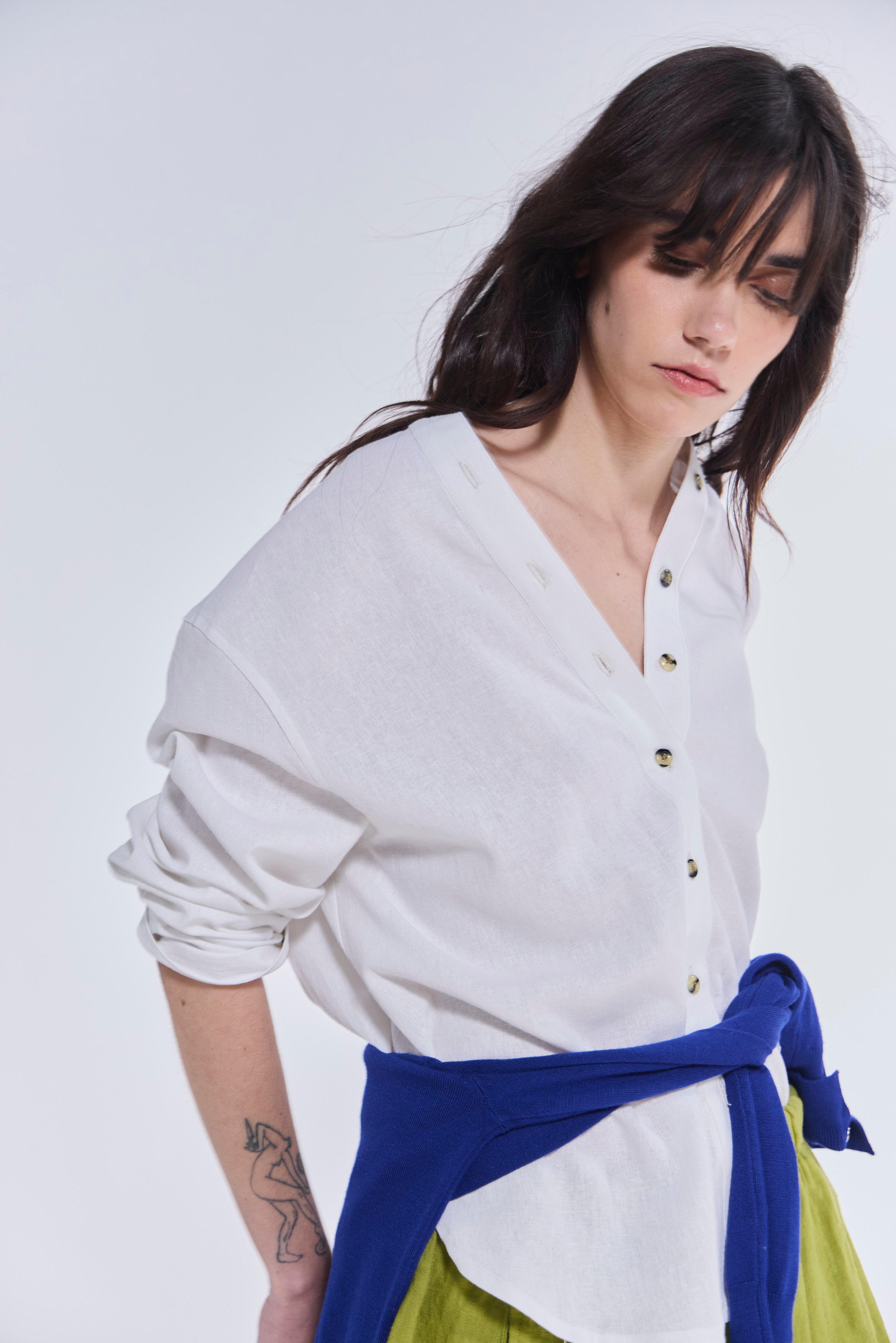 Blusa Azur Lino Blanco