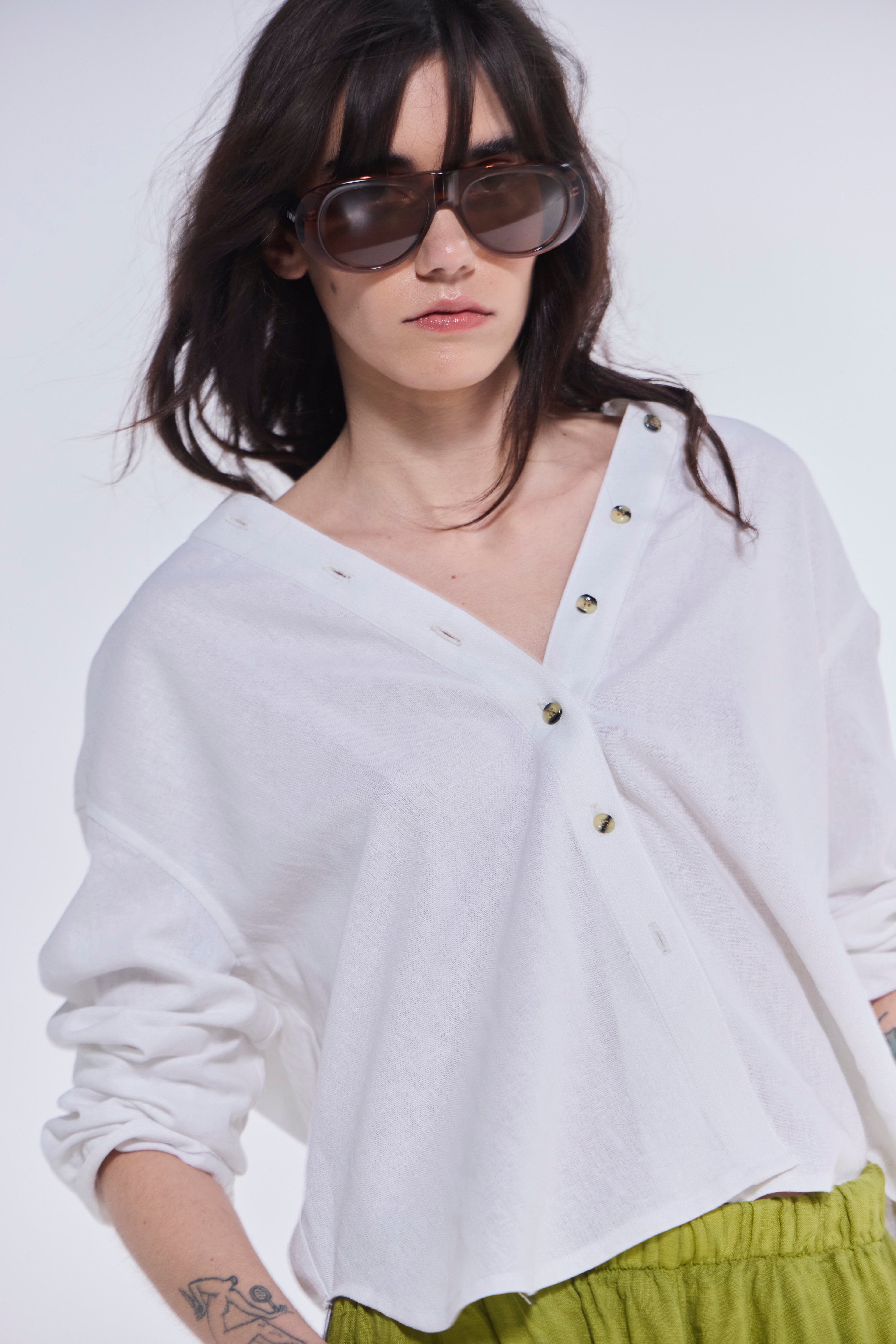 Blusa Azur Lino Blanco