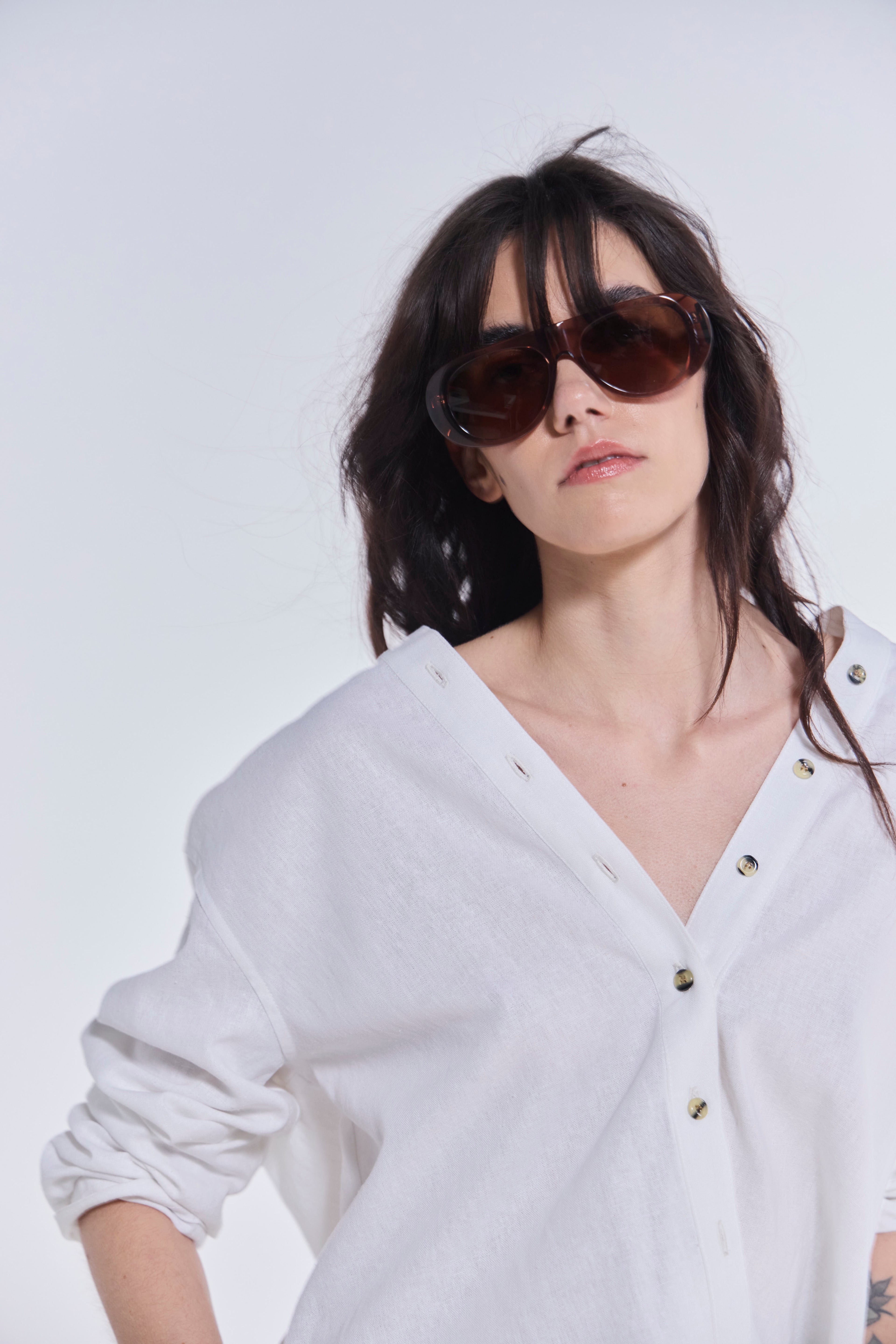Blusa Azur Lino Blanco
