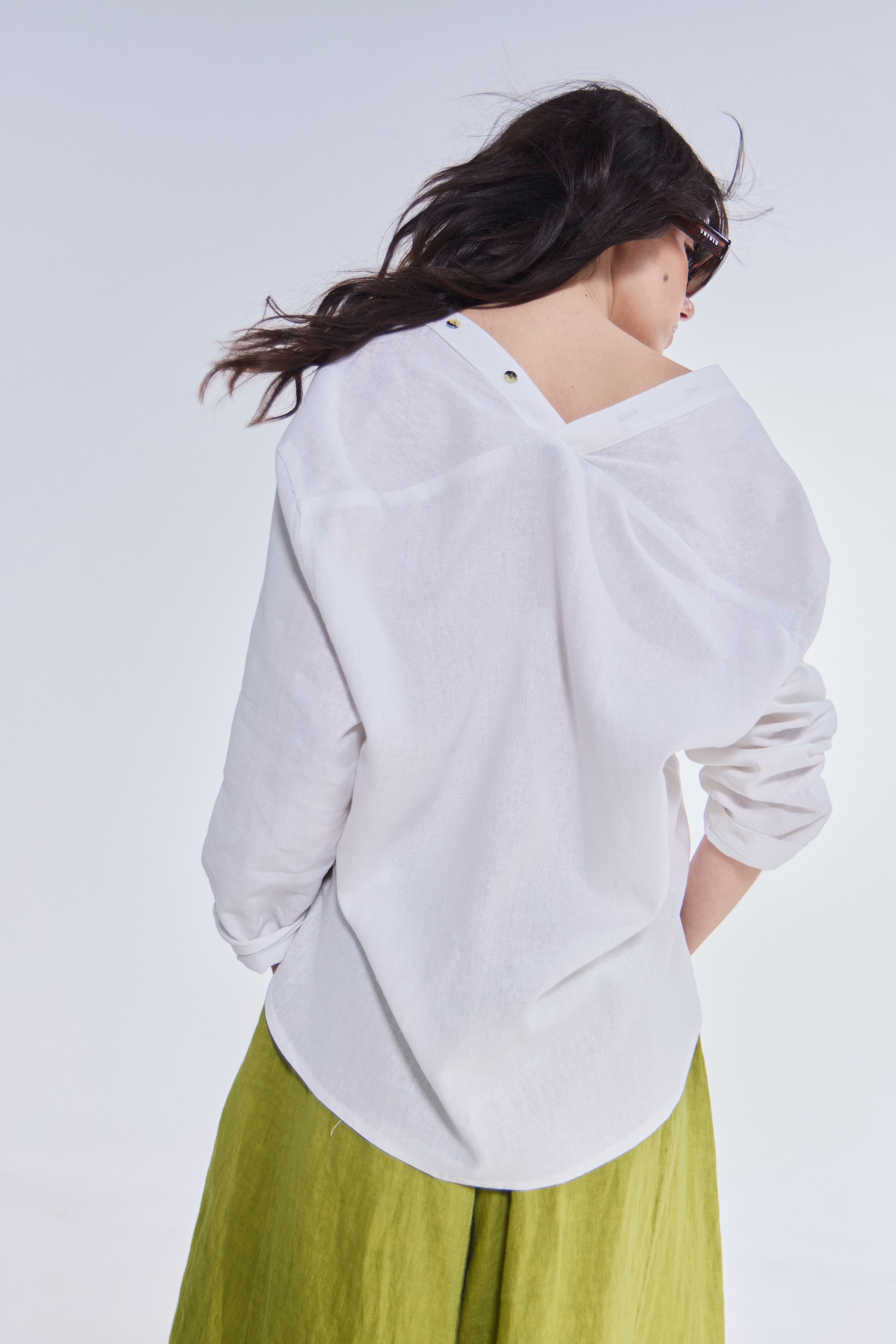 Blusa Azur Lino Blanco