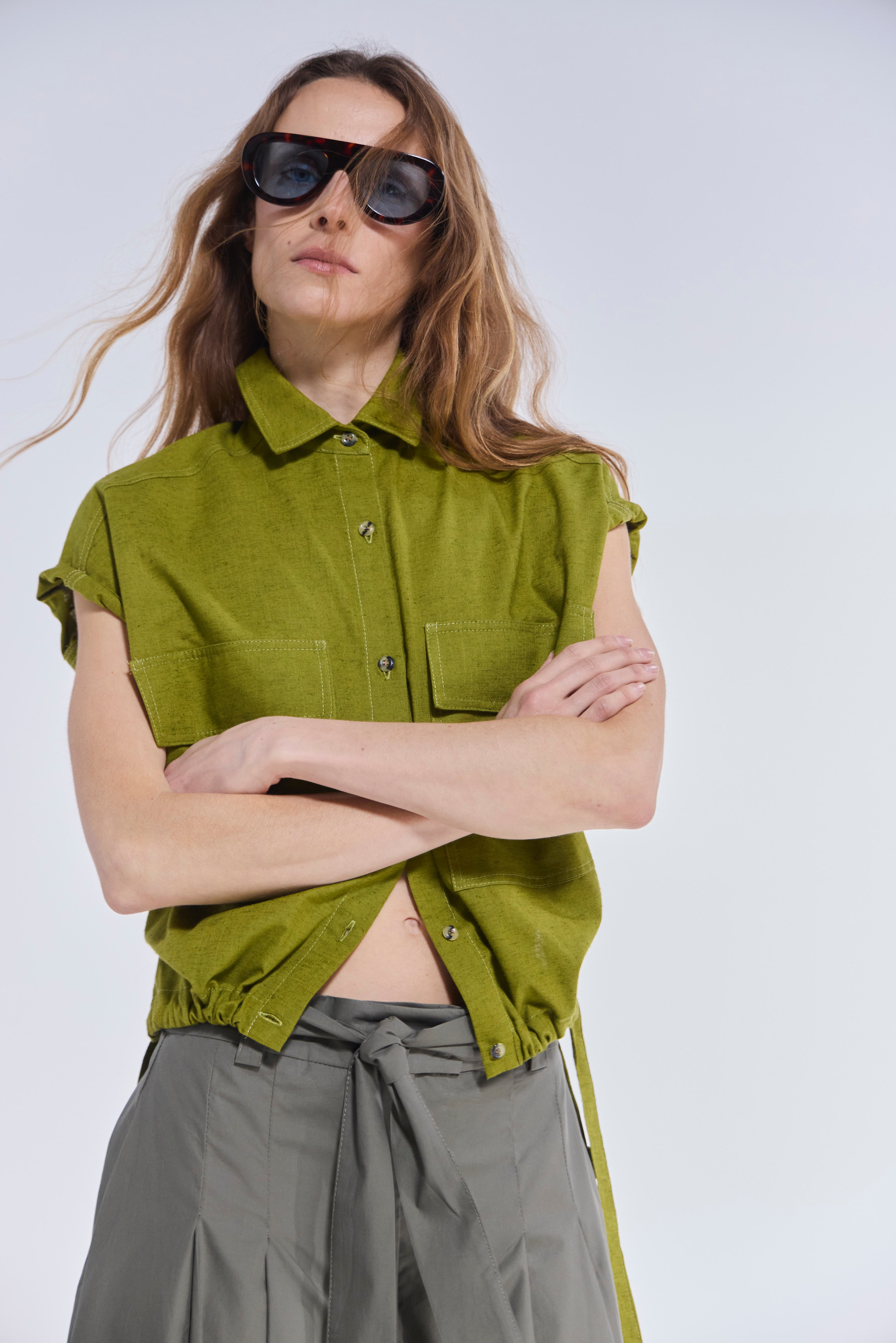 Blusa Eclatement Algodón Verde