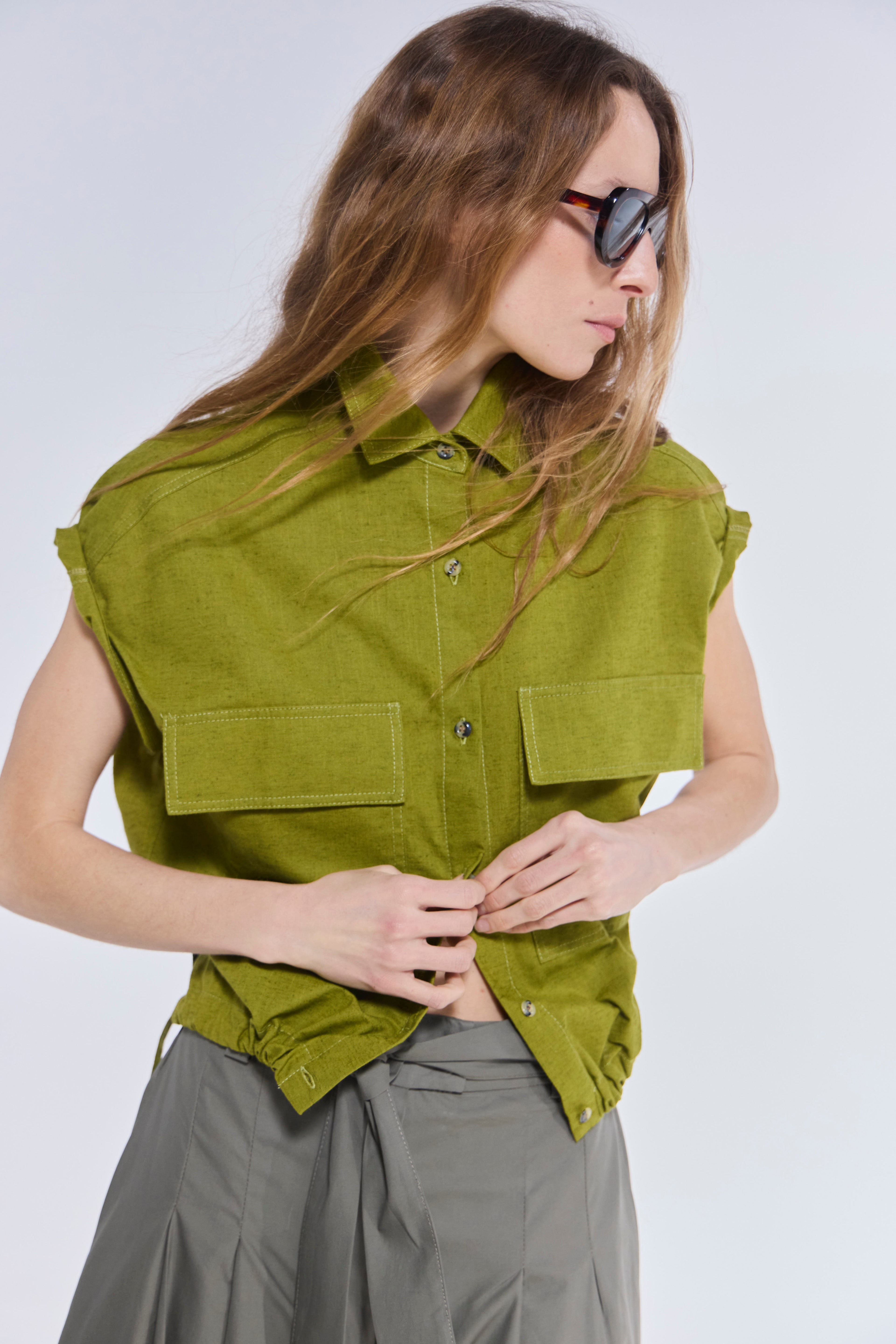 Blusa Eclatement Algodón Verde