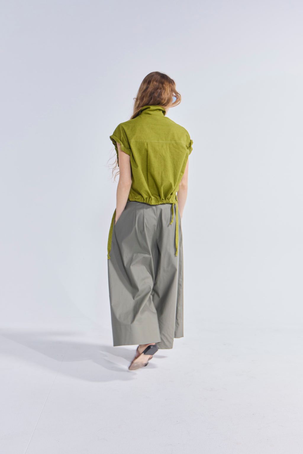 Falda Pantalón Riviera Gabardina Verde