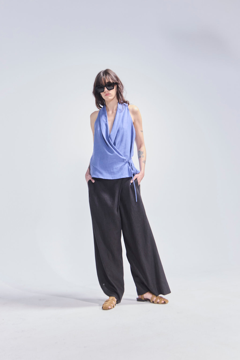 Pantalón Impair Lino Negro