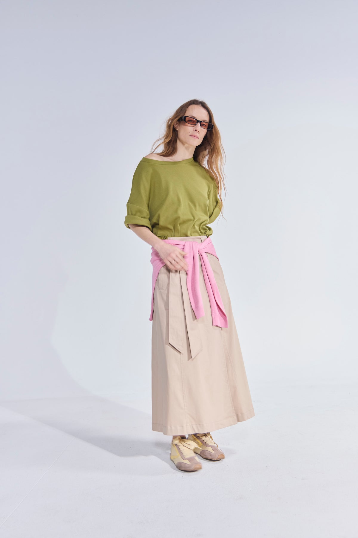 Falda Guede Algodón Beige