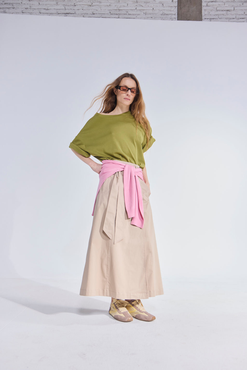Falda Guede Algodón Beige