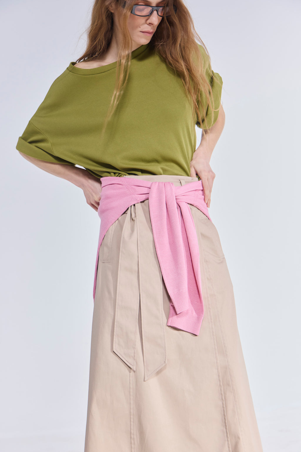 Falda Guede Algodón Beige