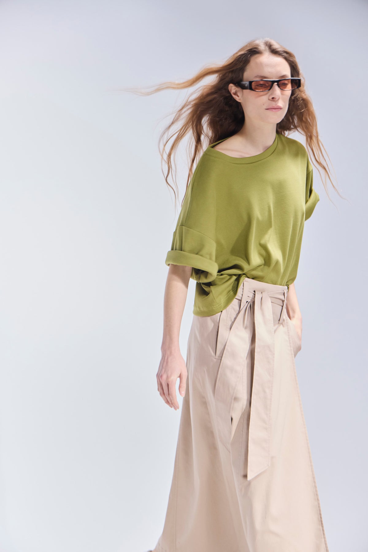 Falda Guede Algodón Beige