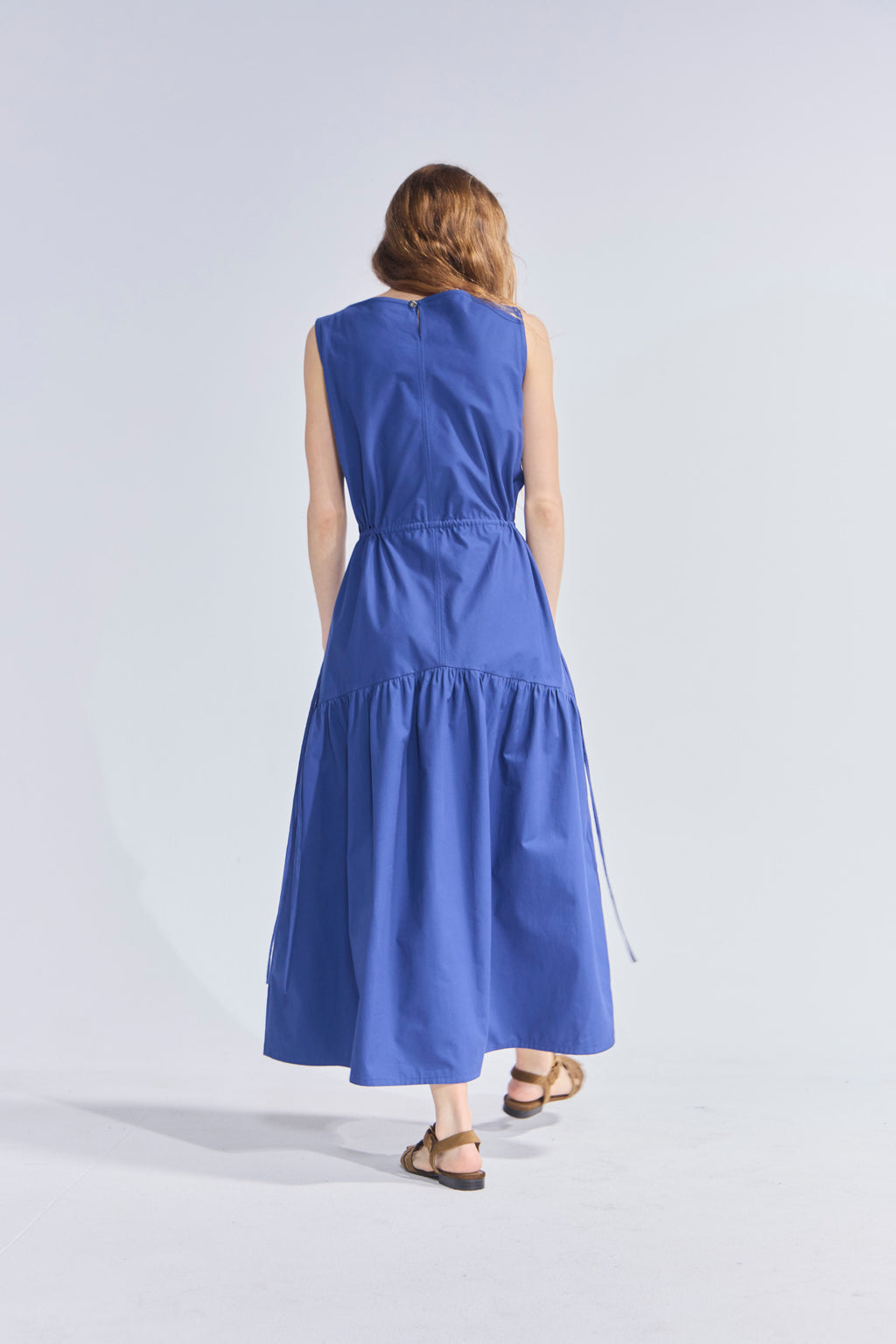 Vestido Liens Algodón Azulino