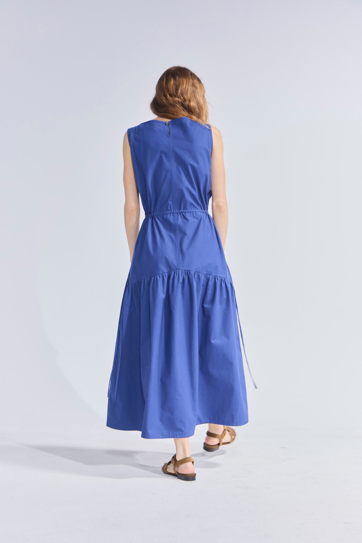 Vestido Liens Algodón Azulino