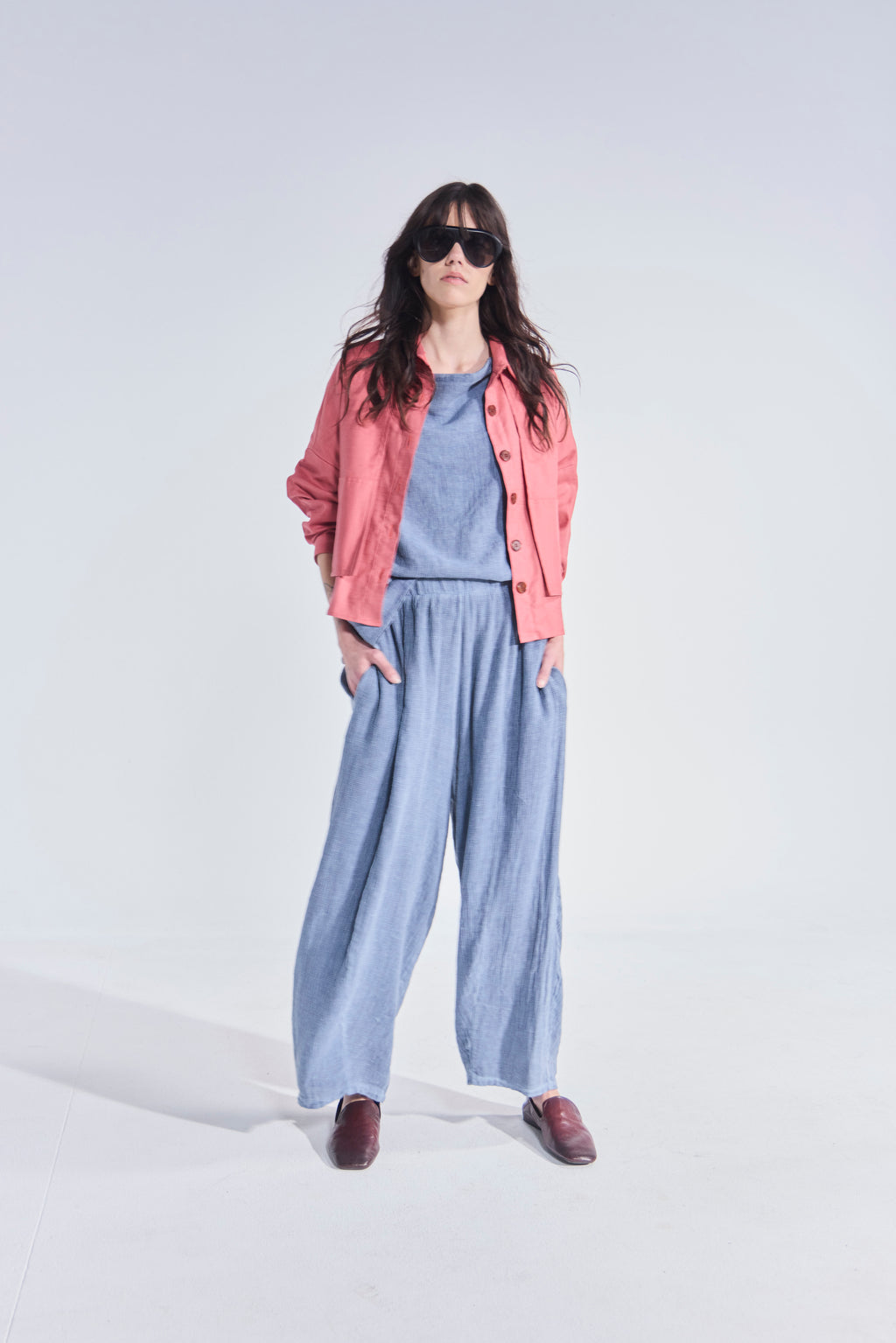 Pantalón Tendu Azul Piedra