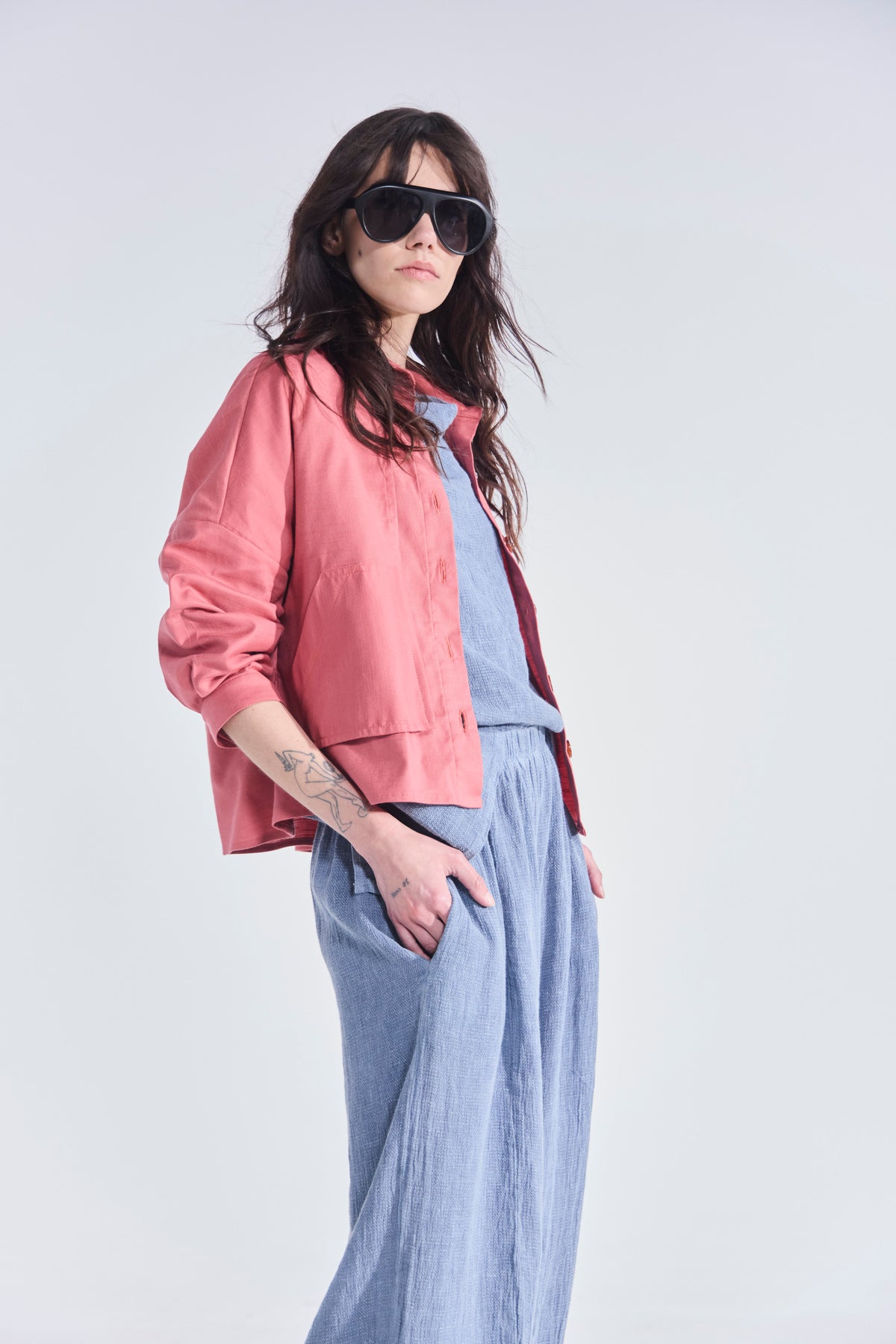 Sobrecamisa Delie Algodón Rosa