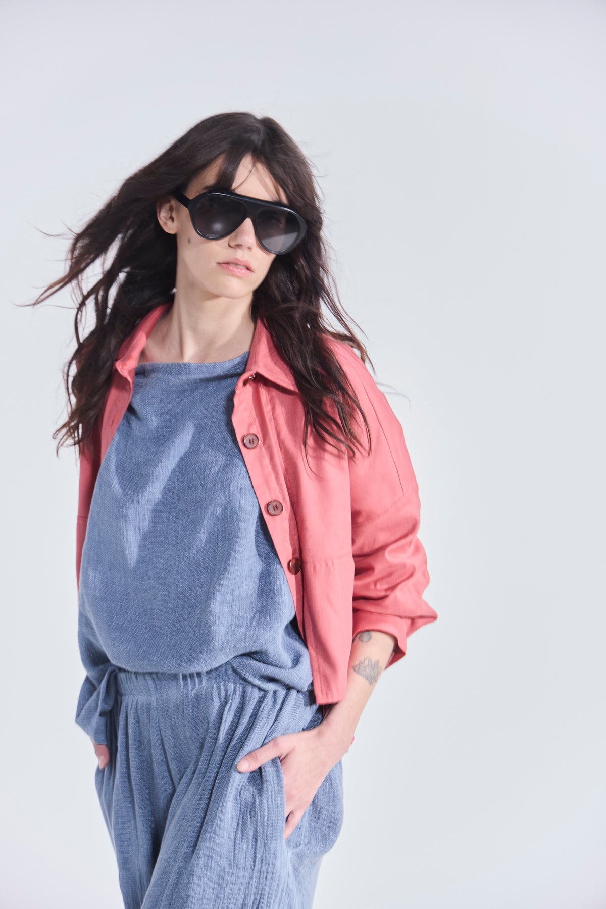 Sobrecamisa Delie Algodón Rosa