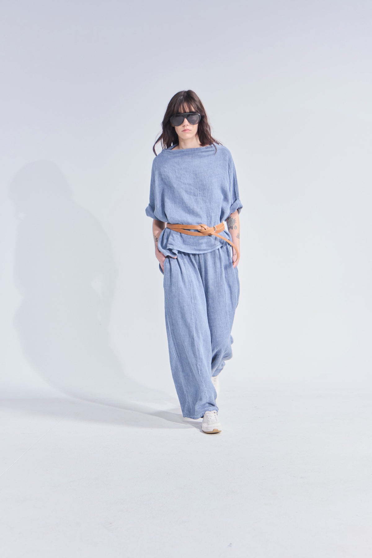 Pantalón Tendu Azul Piedra