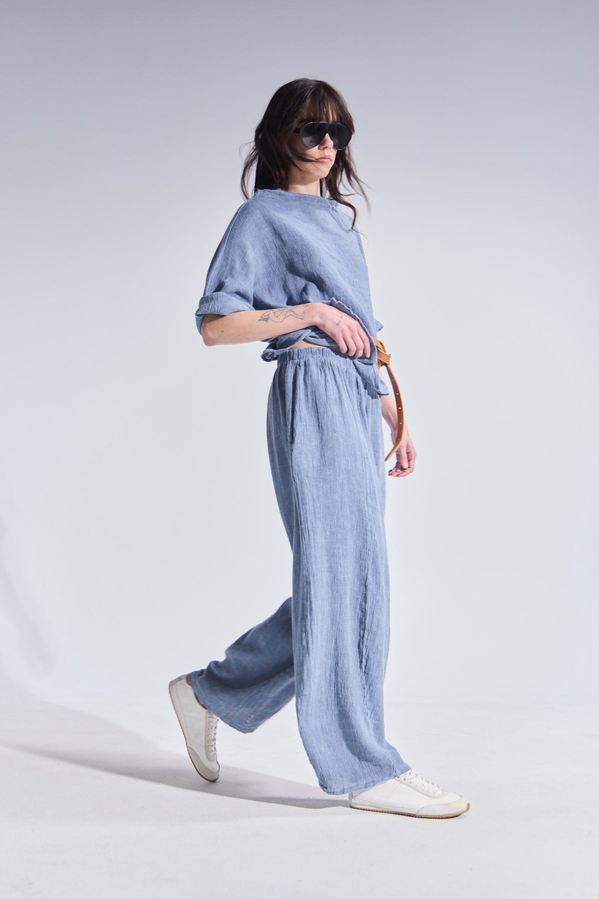 Pantalón Tendu Azul Piedra