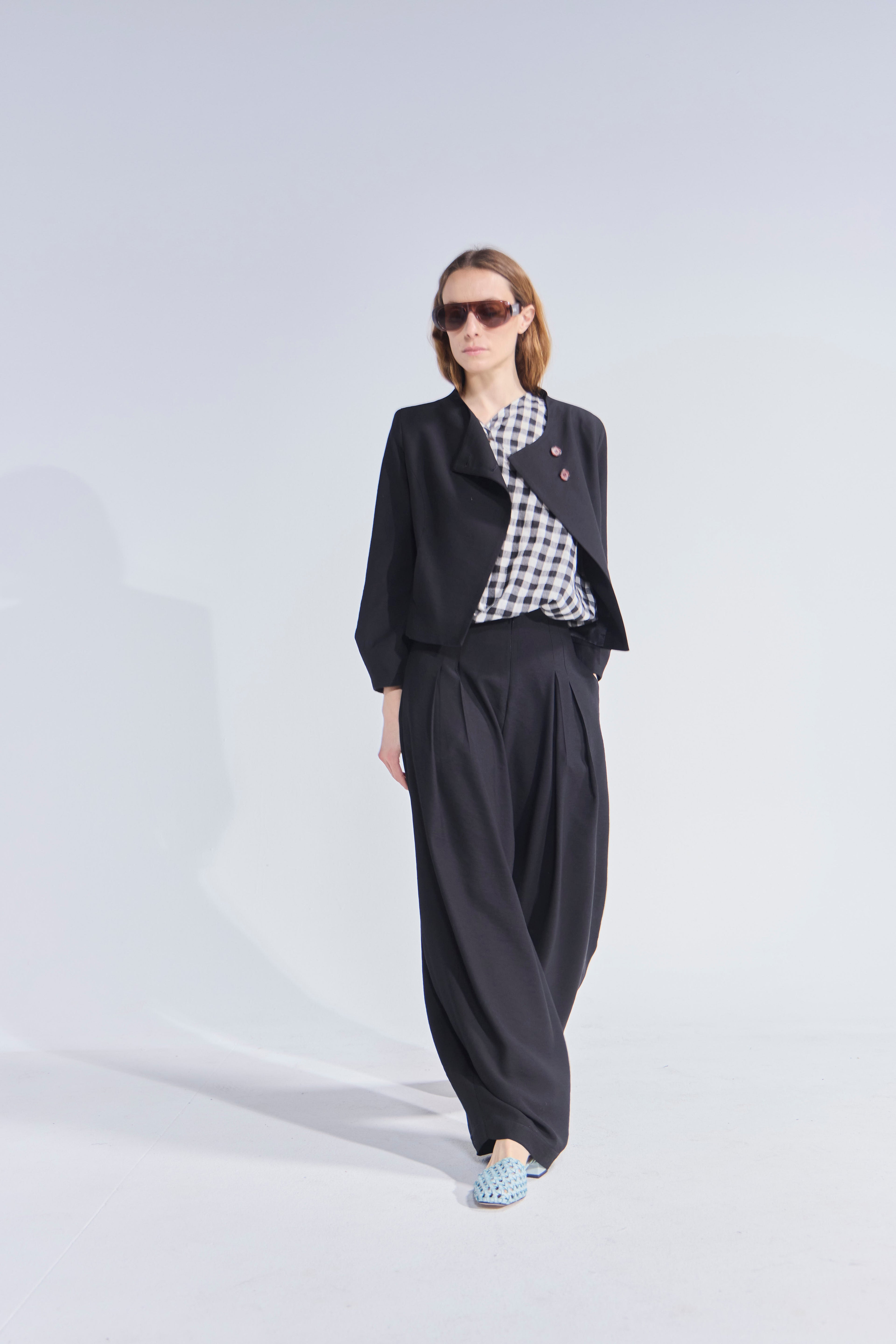 Chaqueta Blazer Deux Tencel Negro