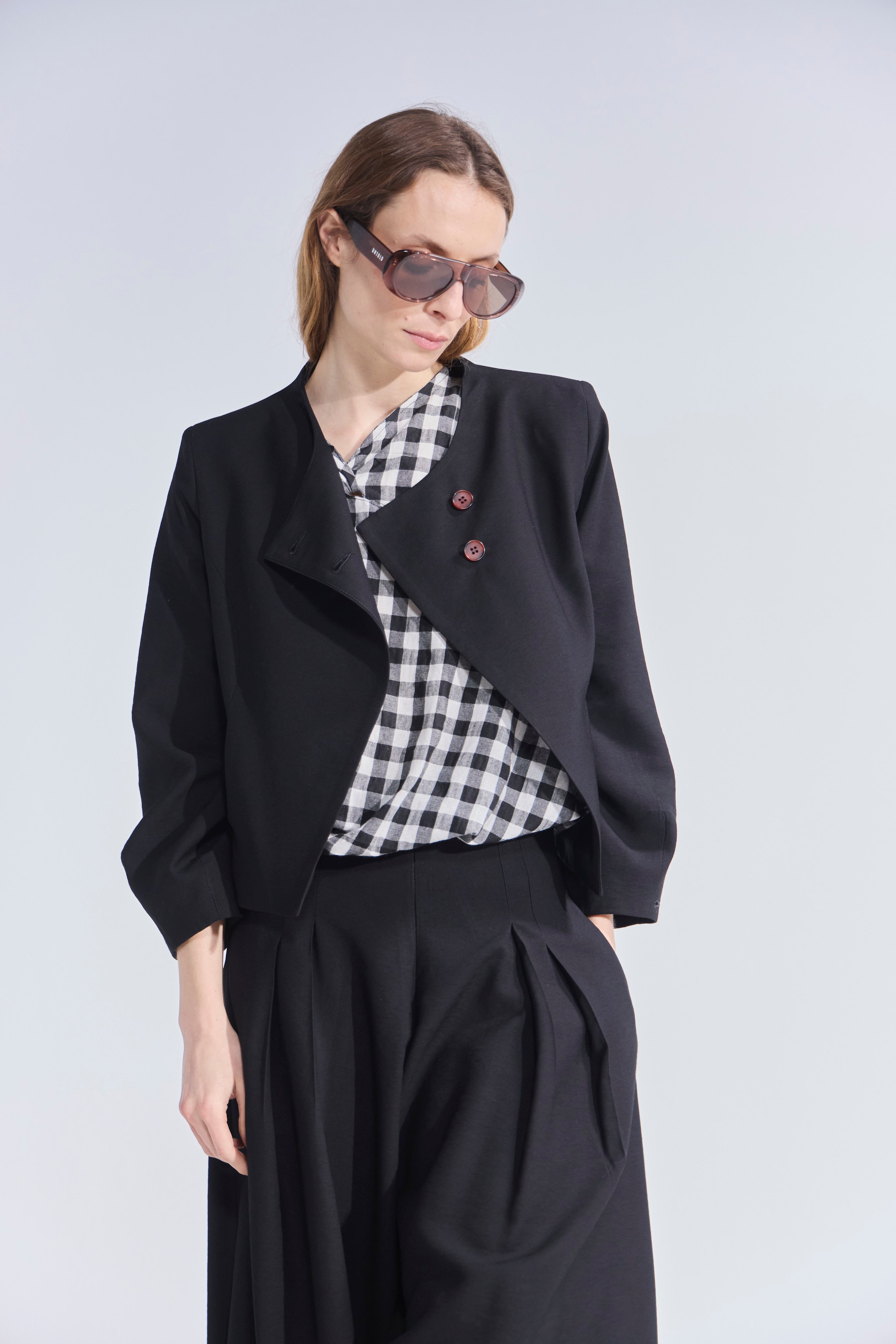 Chaqueta Blazer Deux Tencel Negro