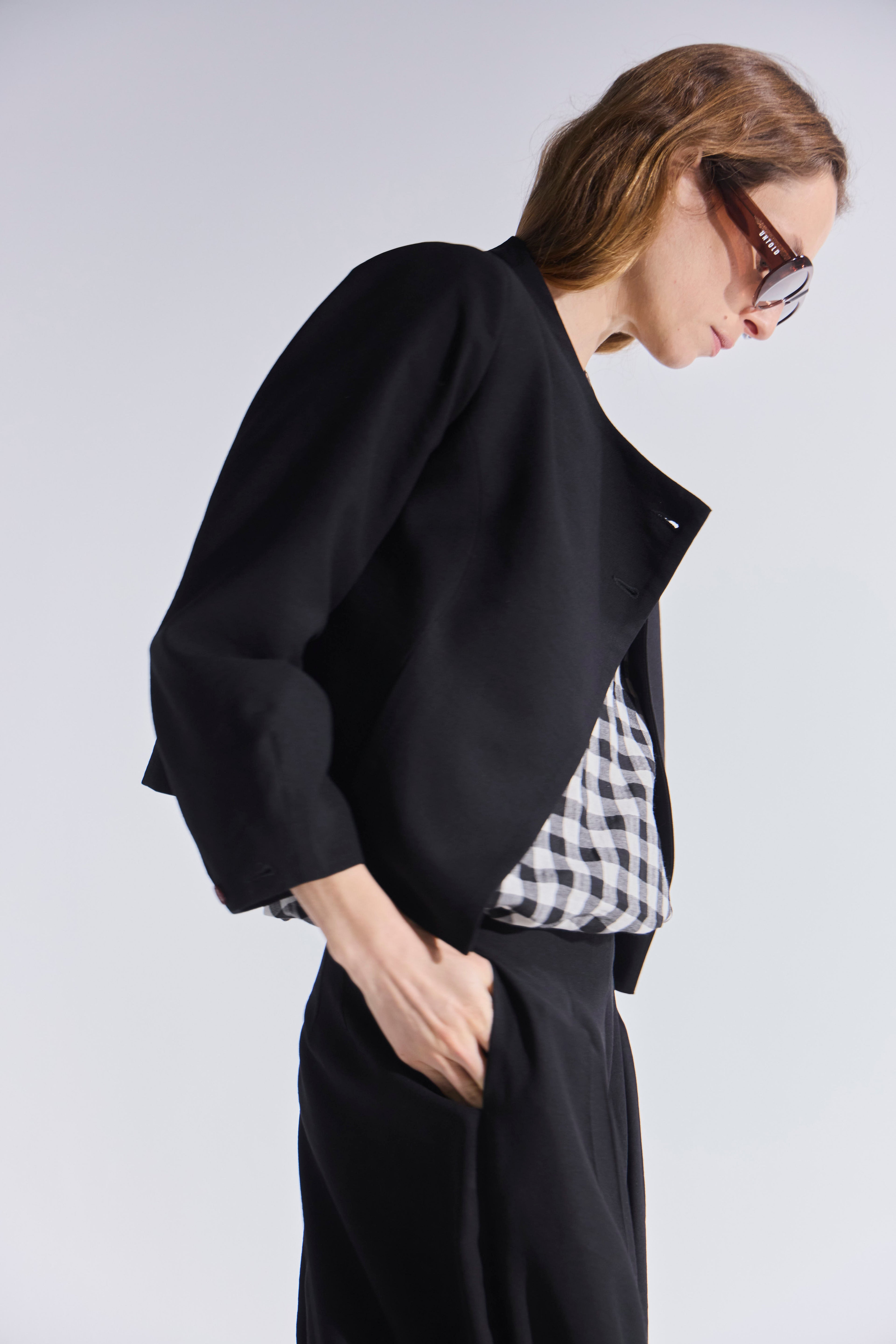 Chaqueta Blazer Deux Tencel Negro