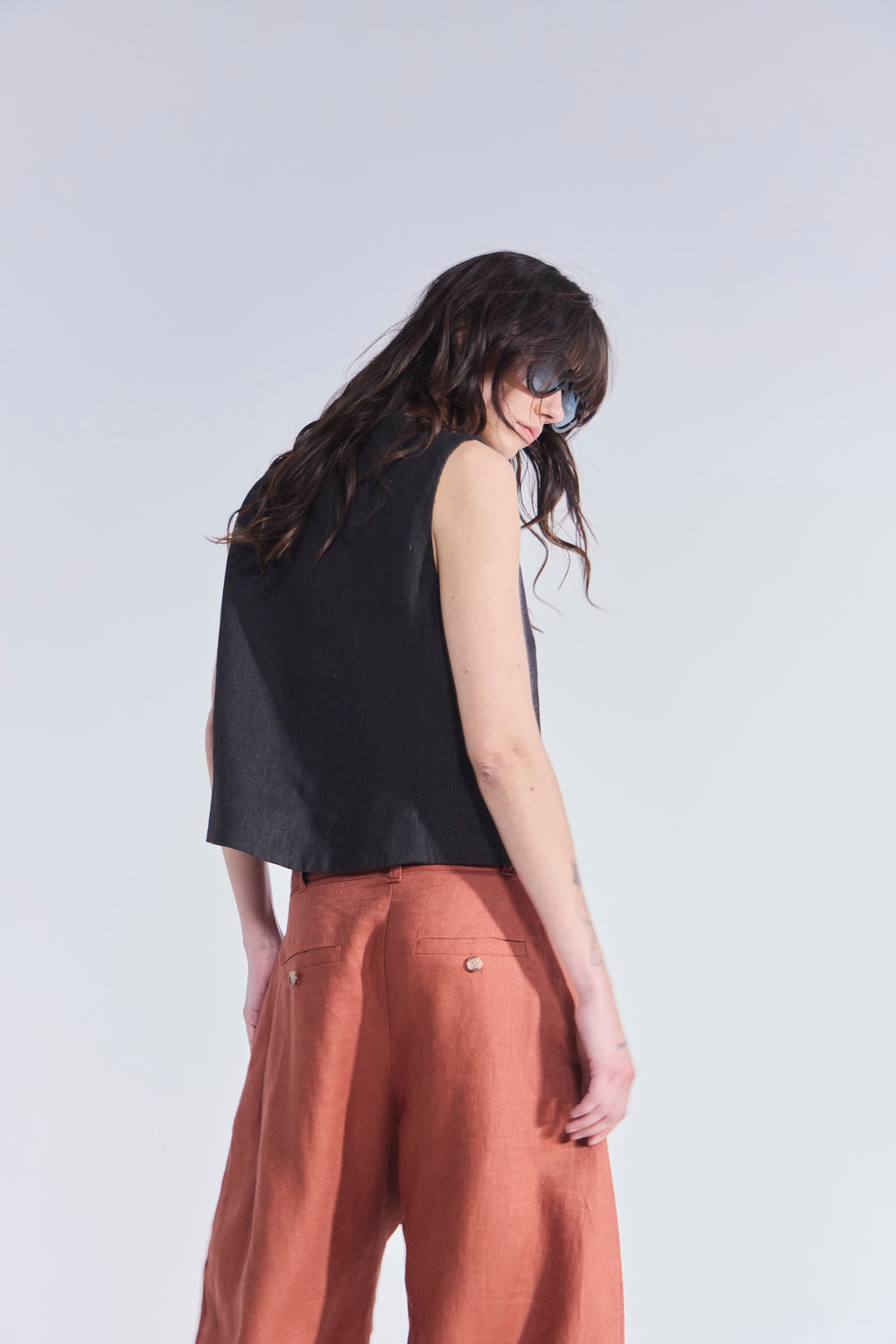 Gilet Minimun Lino Negro