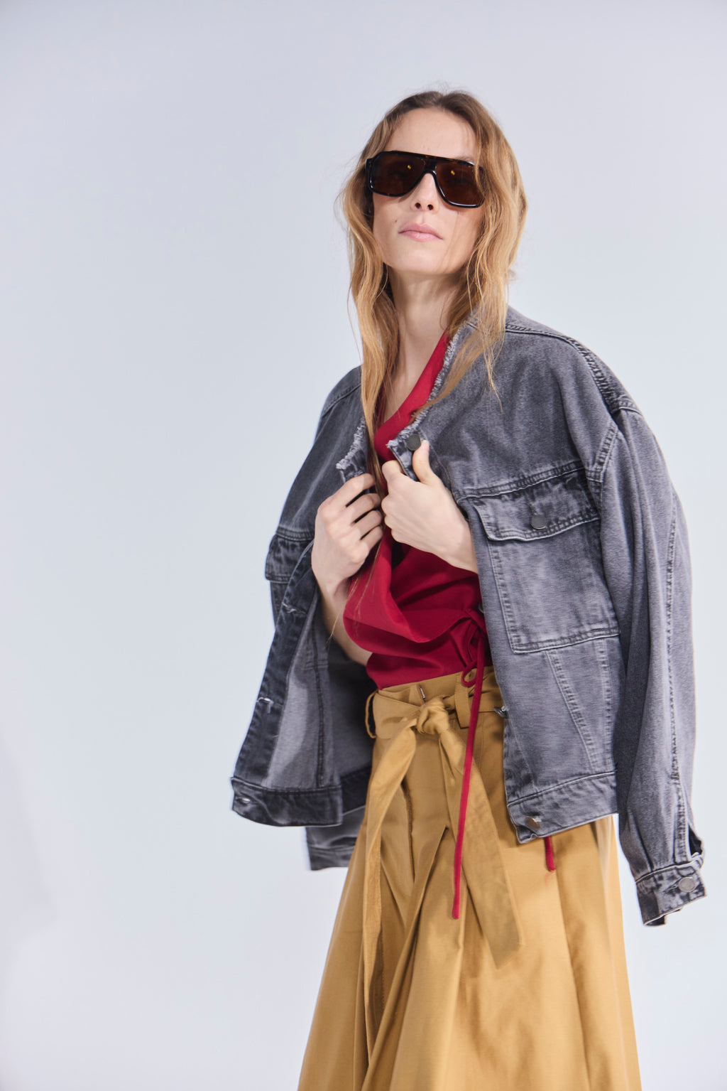 Chaqueta Nereide Denim Negro Grisáceo