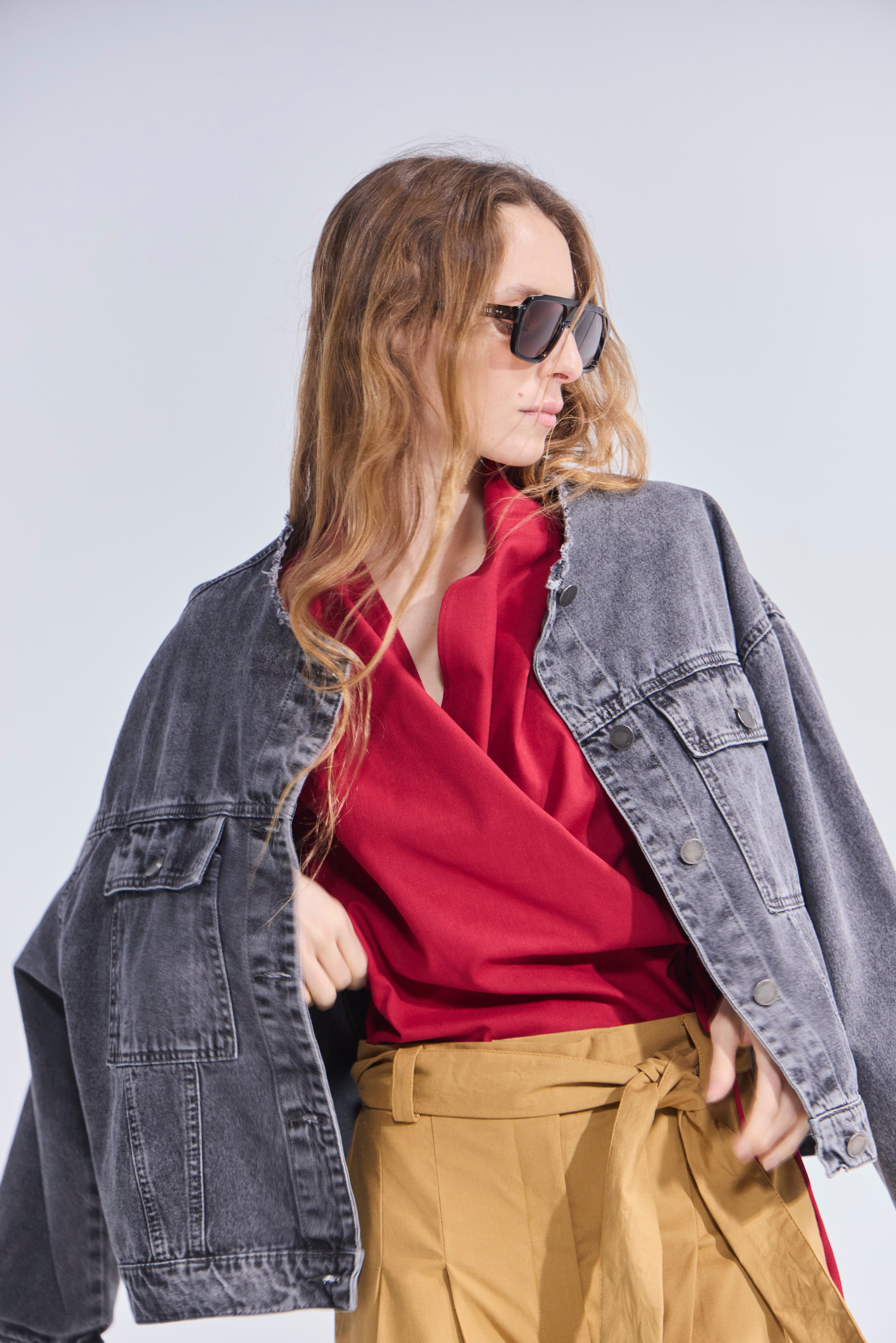 Chaqueta Nereide Denim Negro Grisáceo