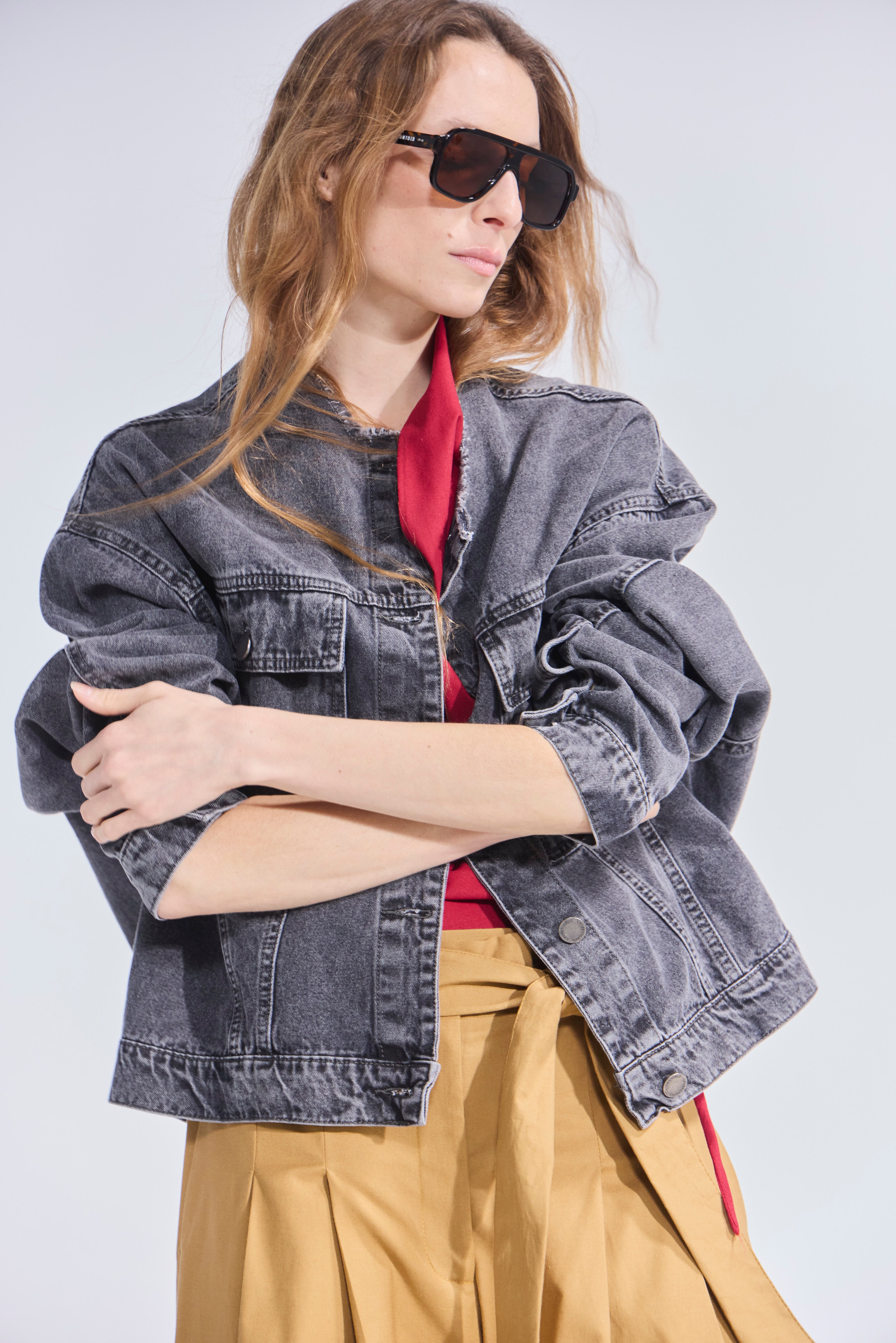 Chaqueta Nereide Denim Negro Grisáceo