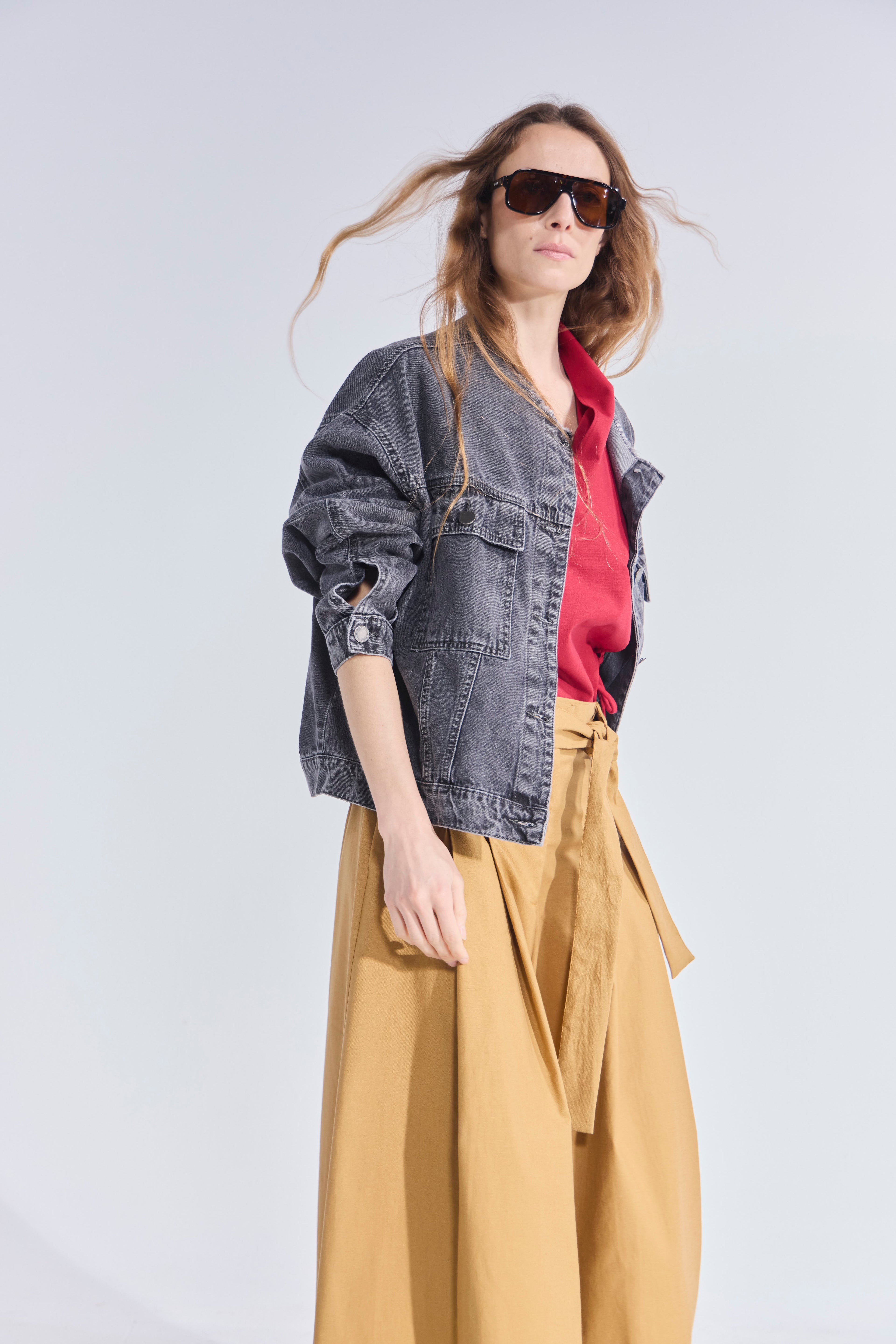 Chaqueta Nereide Denim Negro Grisáceo