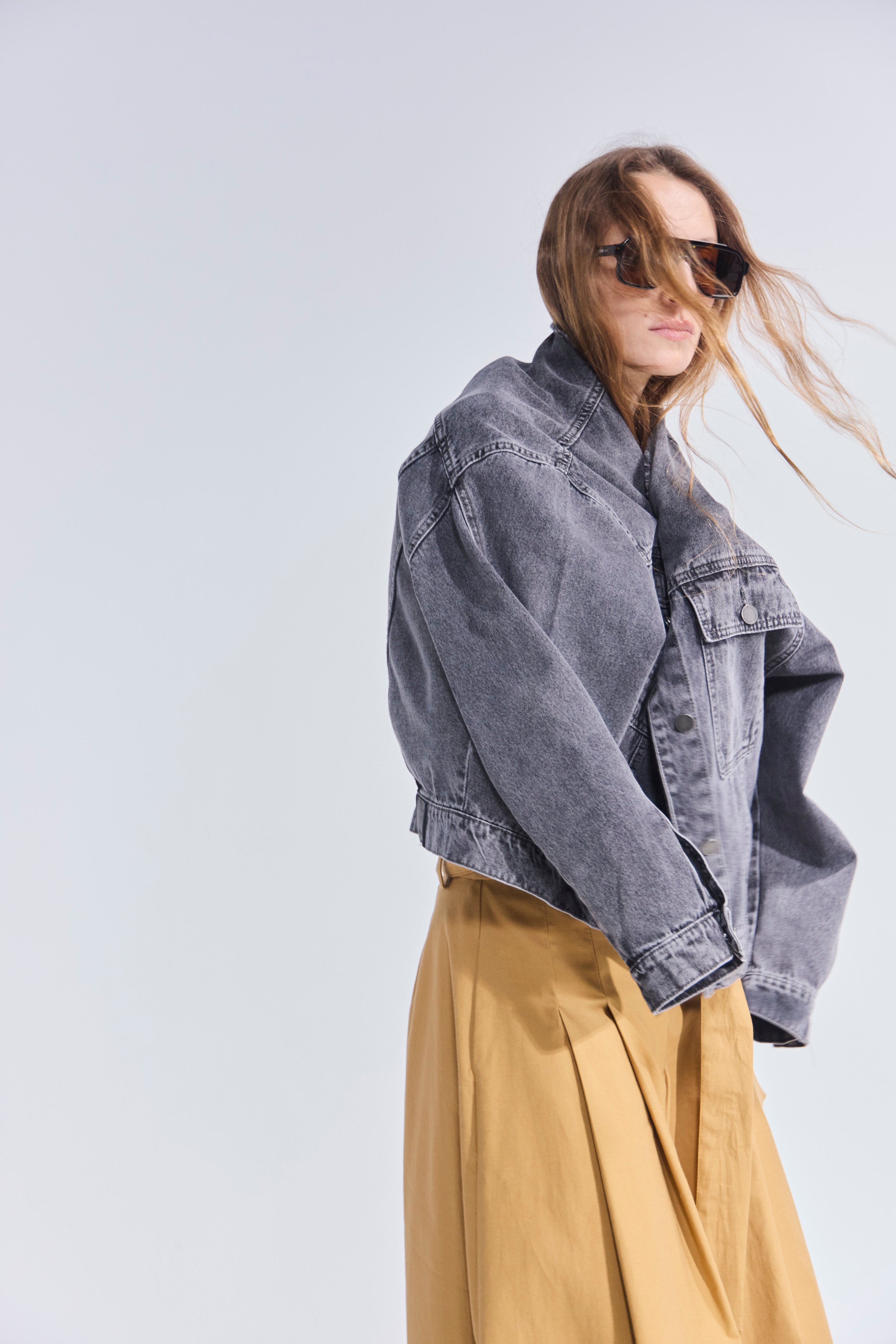 Chaqueta Nereide Denim Negro Grisáceo