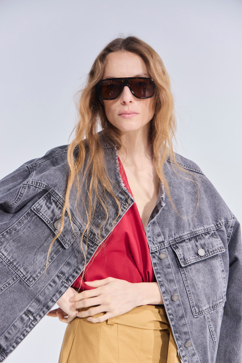 Chaqueta Nereide Denim Negro Grisáceo